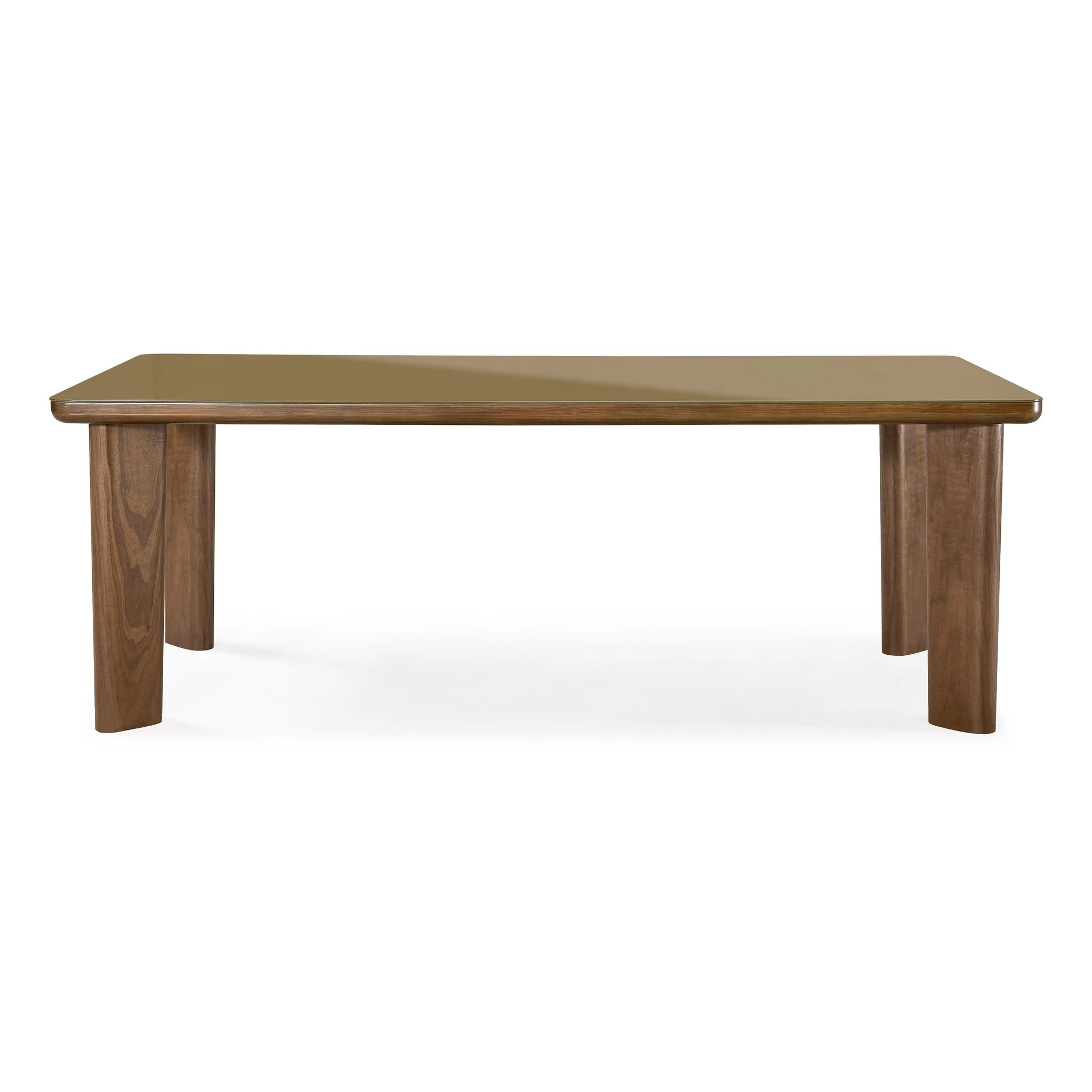 Oani Walnut and Glass Long Dining Table - Image 3