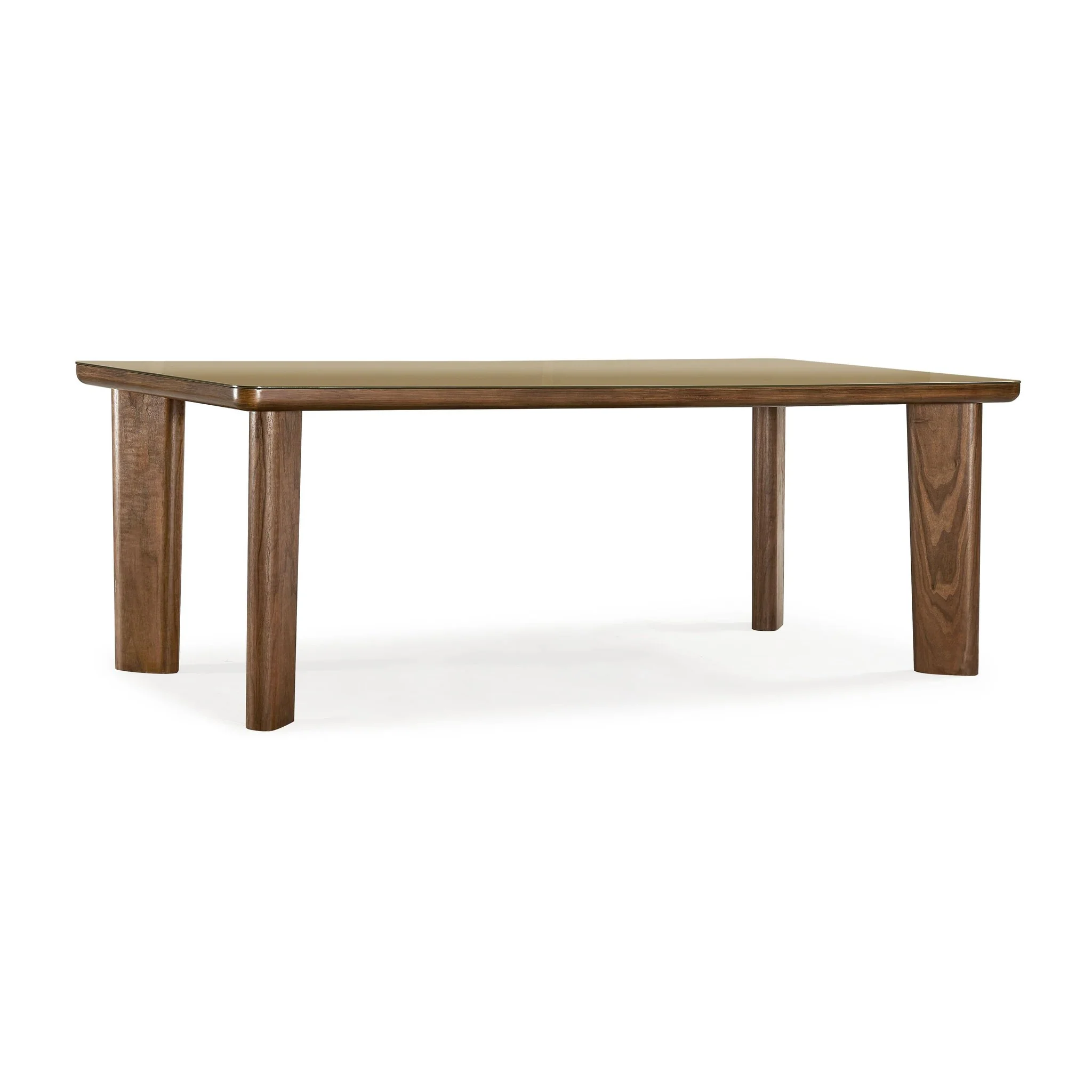 Oani Walnut and Glass Long Dining Table - Image 4