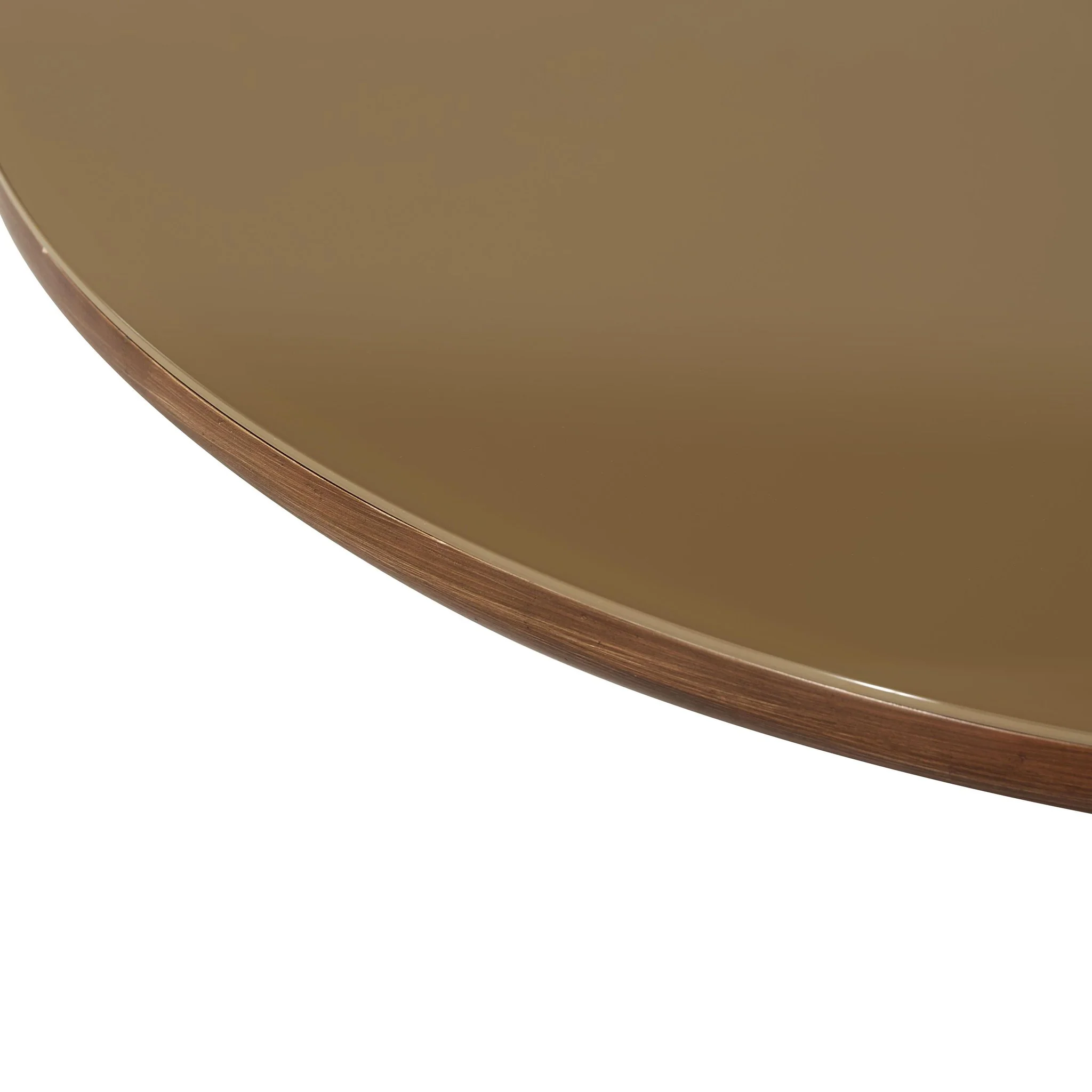 Oani Walnut and Glass Round Coffee Table - Image 4