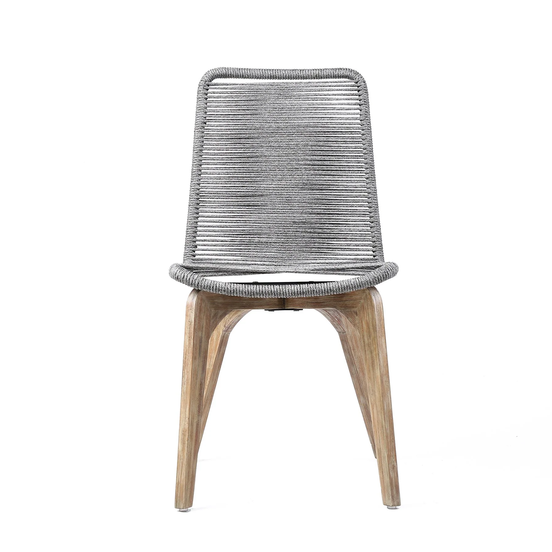 Oasis and Island Outdoor 5 Piece Light Eucalyptus and Stone Dining Set - Image 3