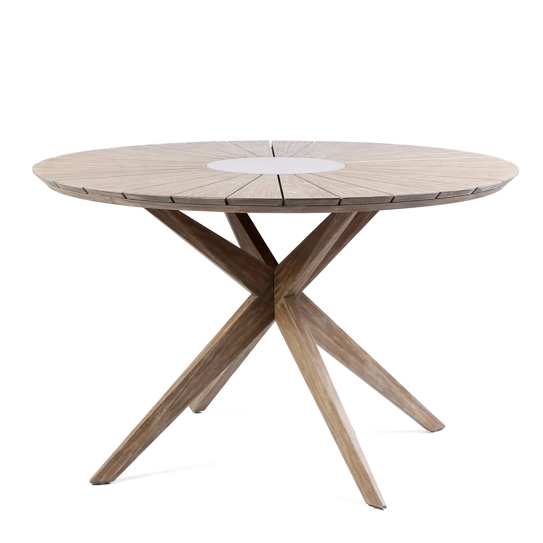 Oasis and Island Outdoor 5 Piece Light Eucalyptus and Stone Dining Set - Image 5