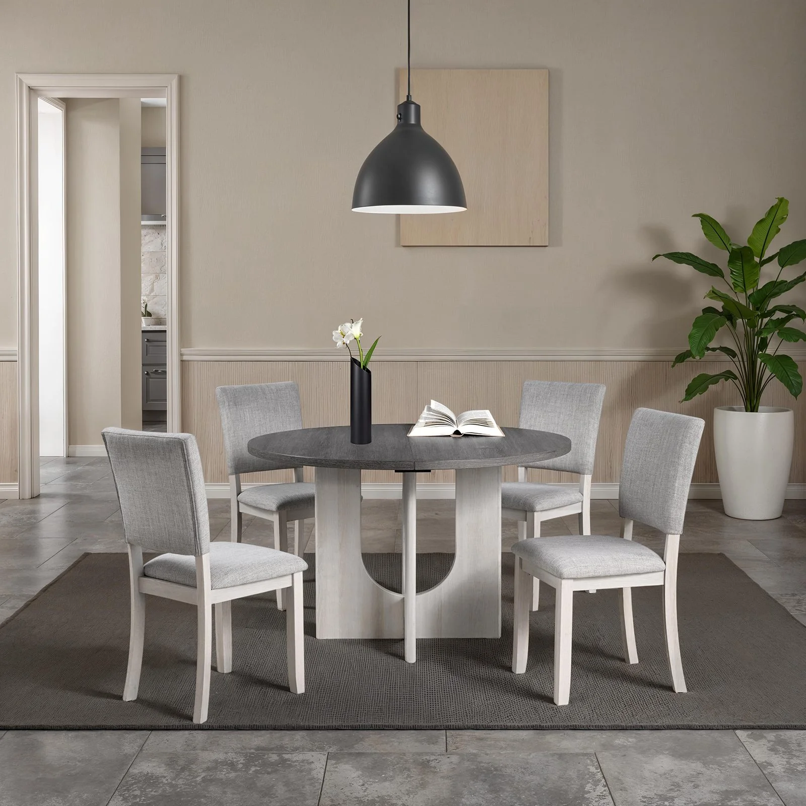 Oberto 5 Pc. Round Dining Table Set - Image 2