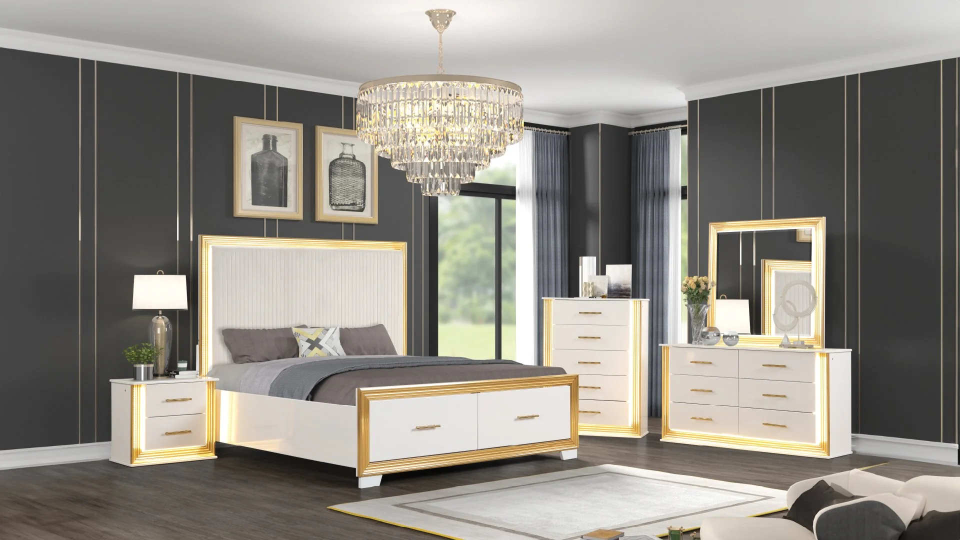 Obsession Queen 4 Pc Bedroom Set - Image 2