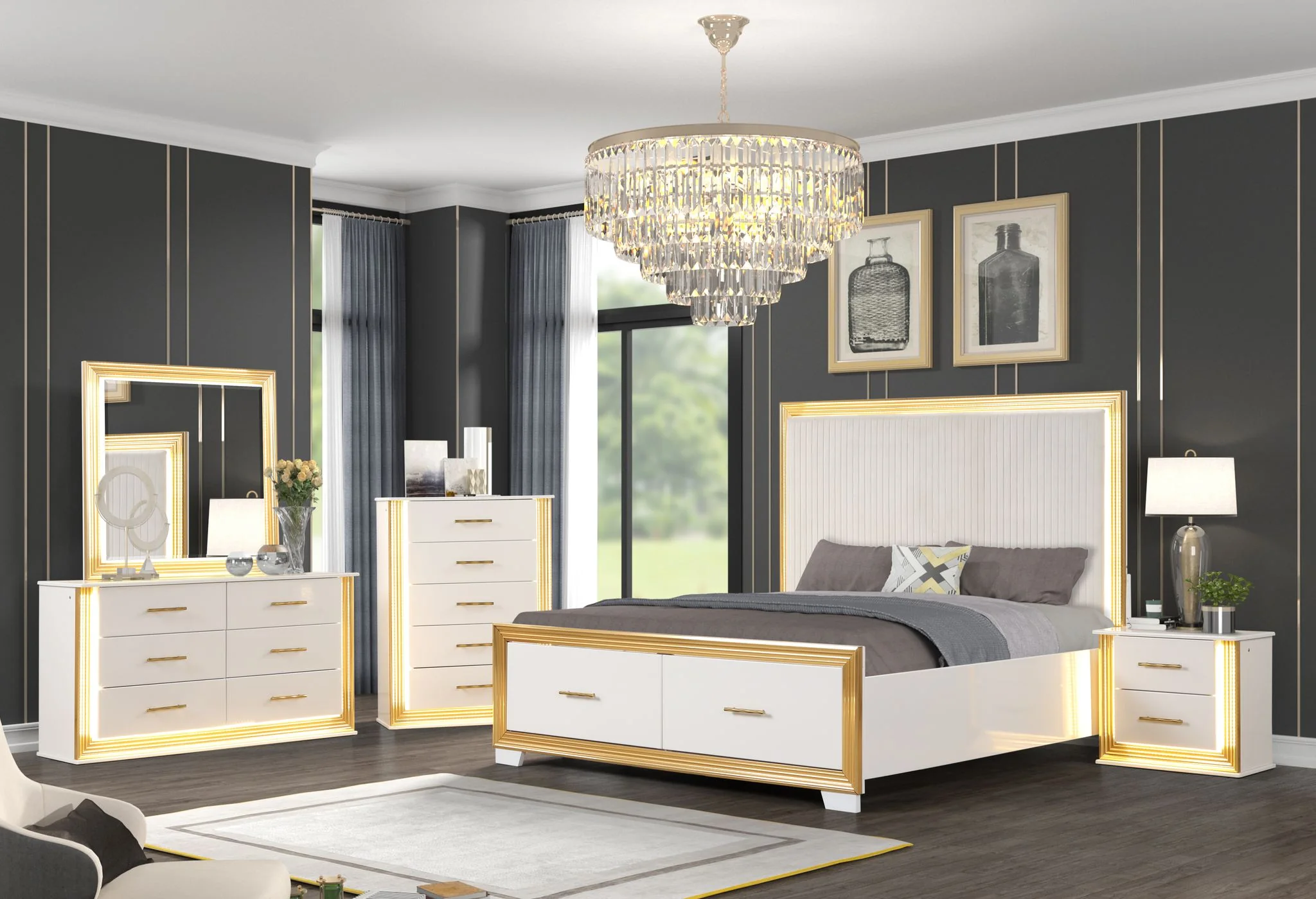 Obsession Queen 5 Pc Bedroom Set - Image 24