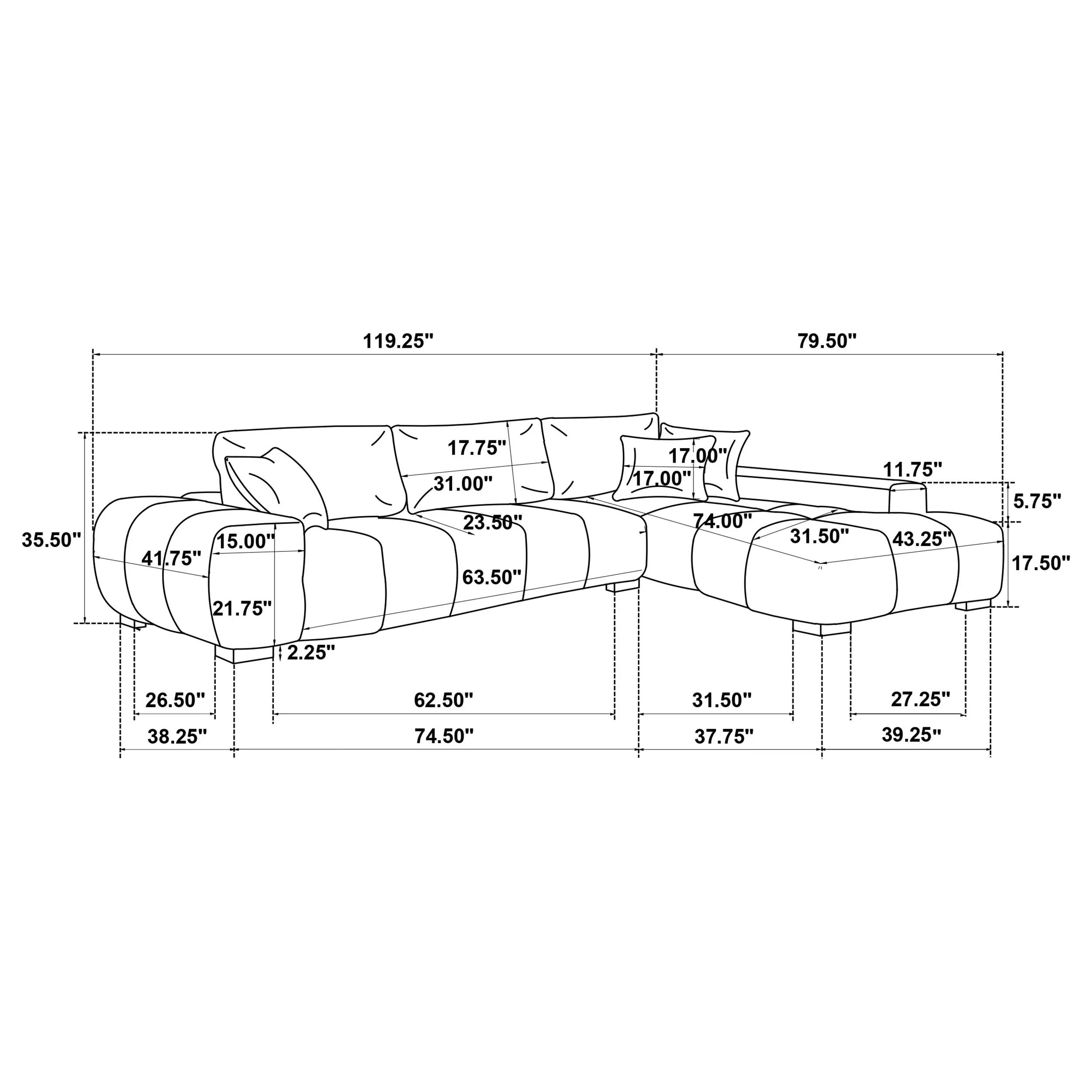 Octavia Sectional Sofa - Image 19