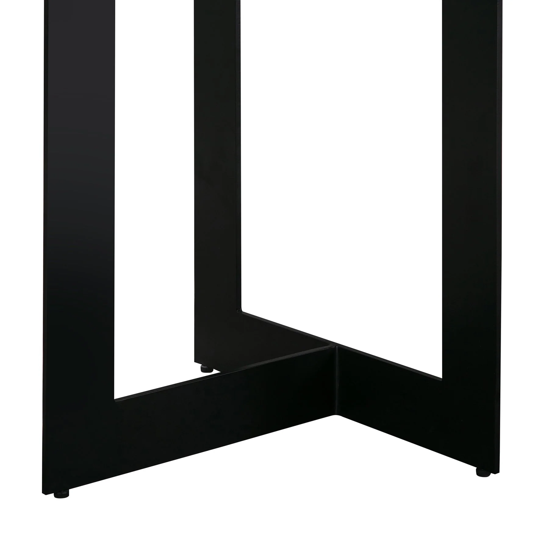Odet Rectangular 87" Dining Table in Concrete and Black Metal - Image 5