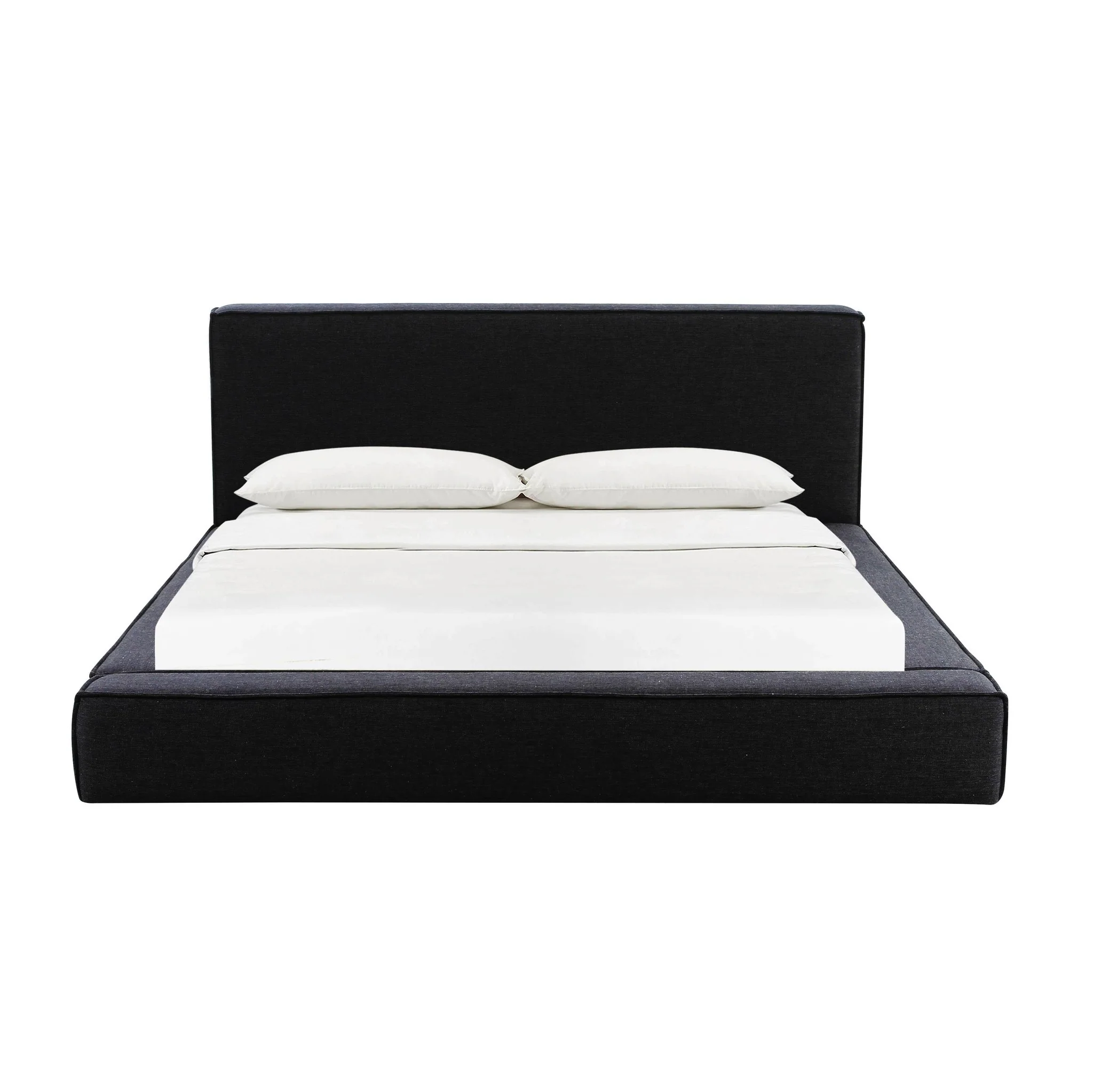 Olafur Black Linen King Bed - Image 3