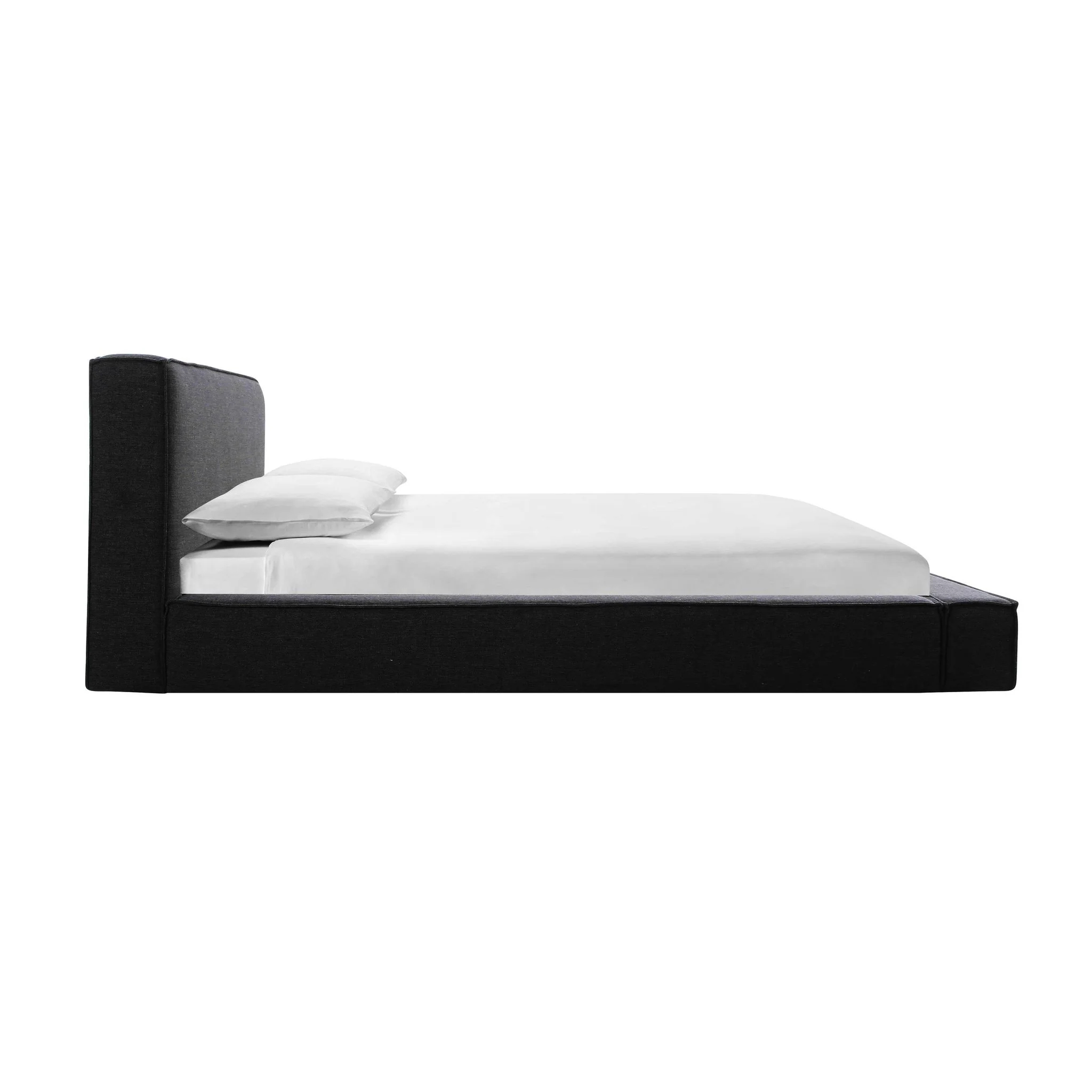 Olafur Black Linen King Bed - Image 4