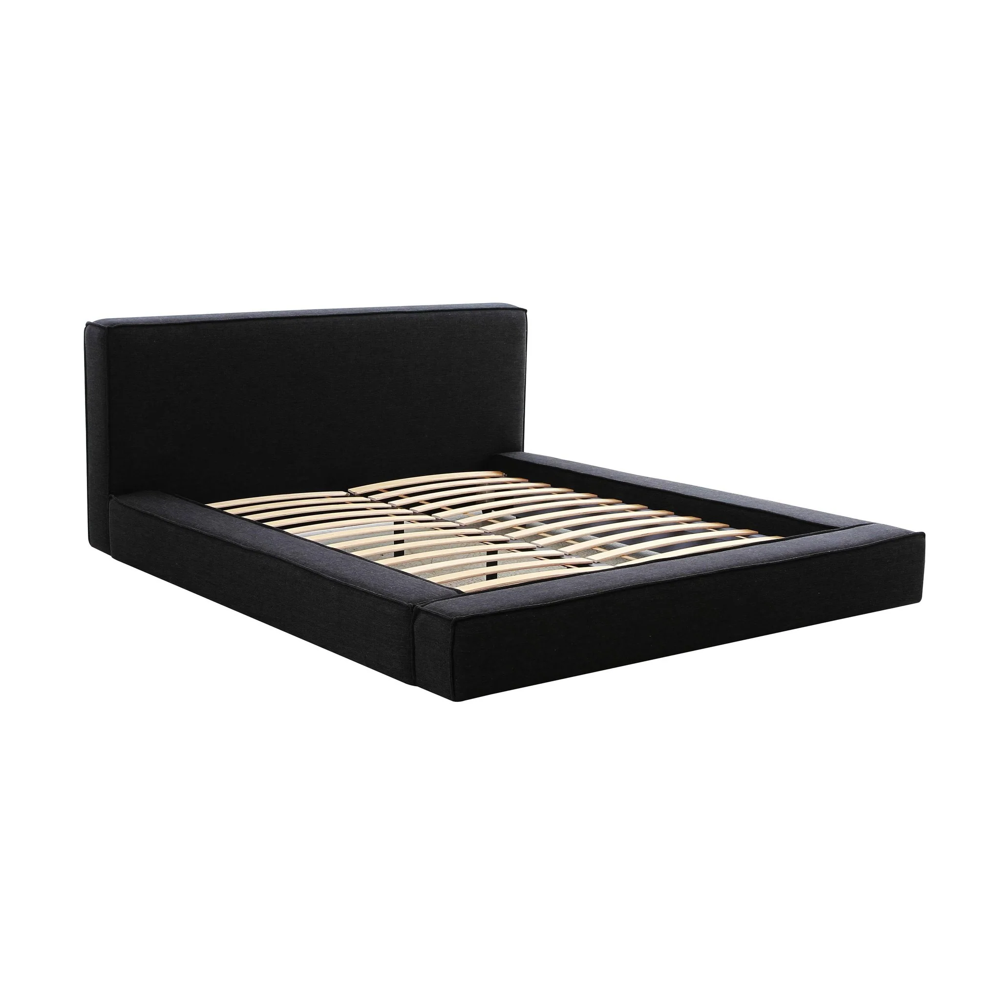 Olafur Black Linen Queen Bed - Image 5