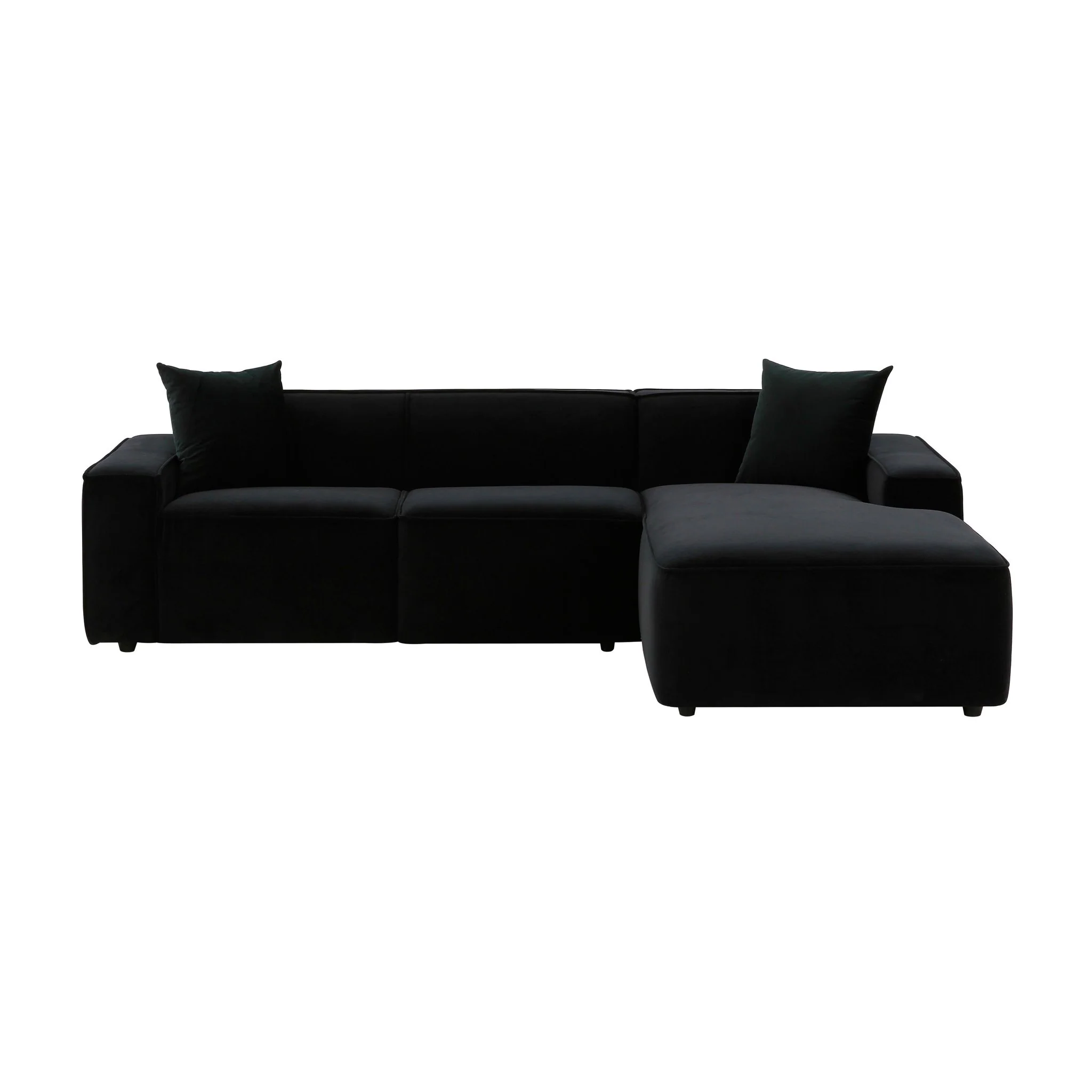 Olafur Black Velvet Sectional - RAF - Image 3