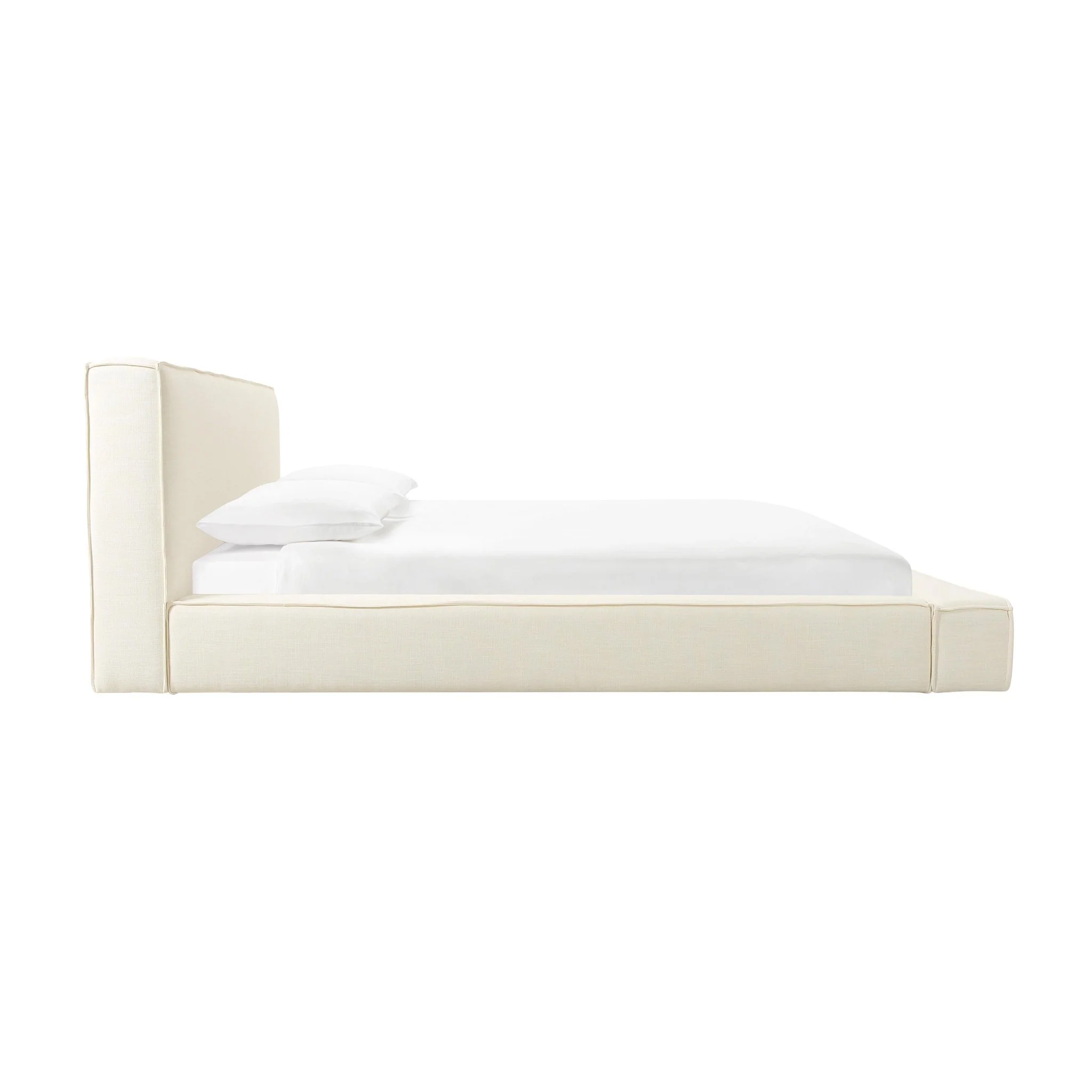 Olafur Cream Linen King Bed - Image 4