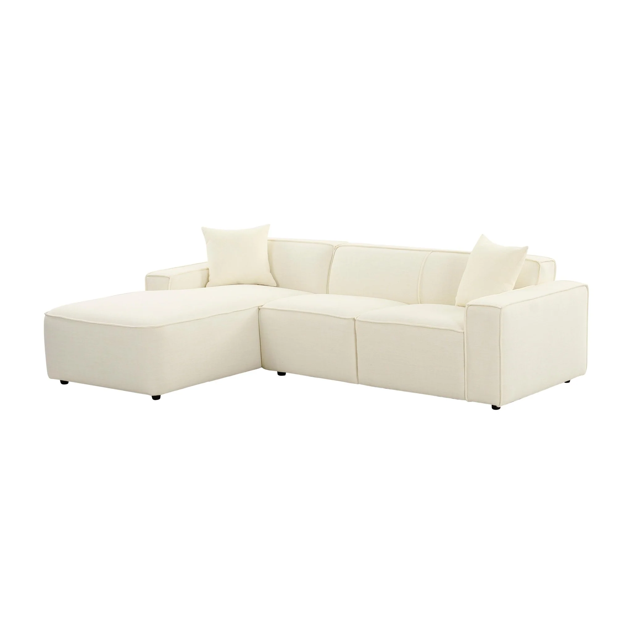 Olafur Cream Linen Sectional - LAF - Image 4