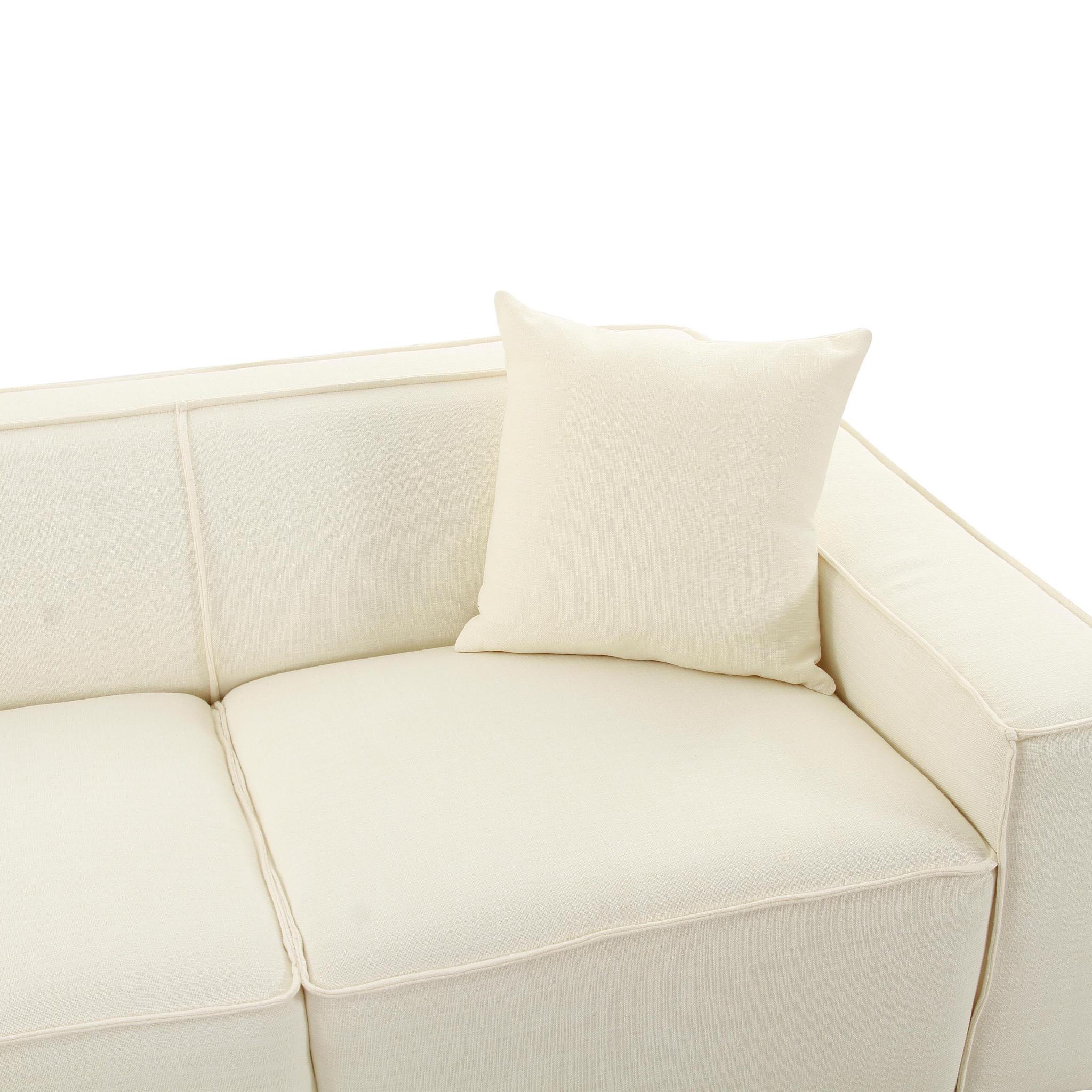 Olafur Cream Linen Sectional - LAF - Image 6