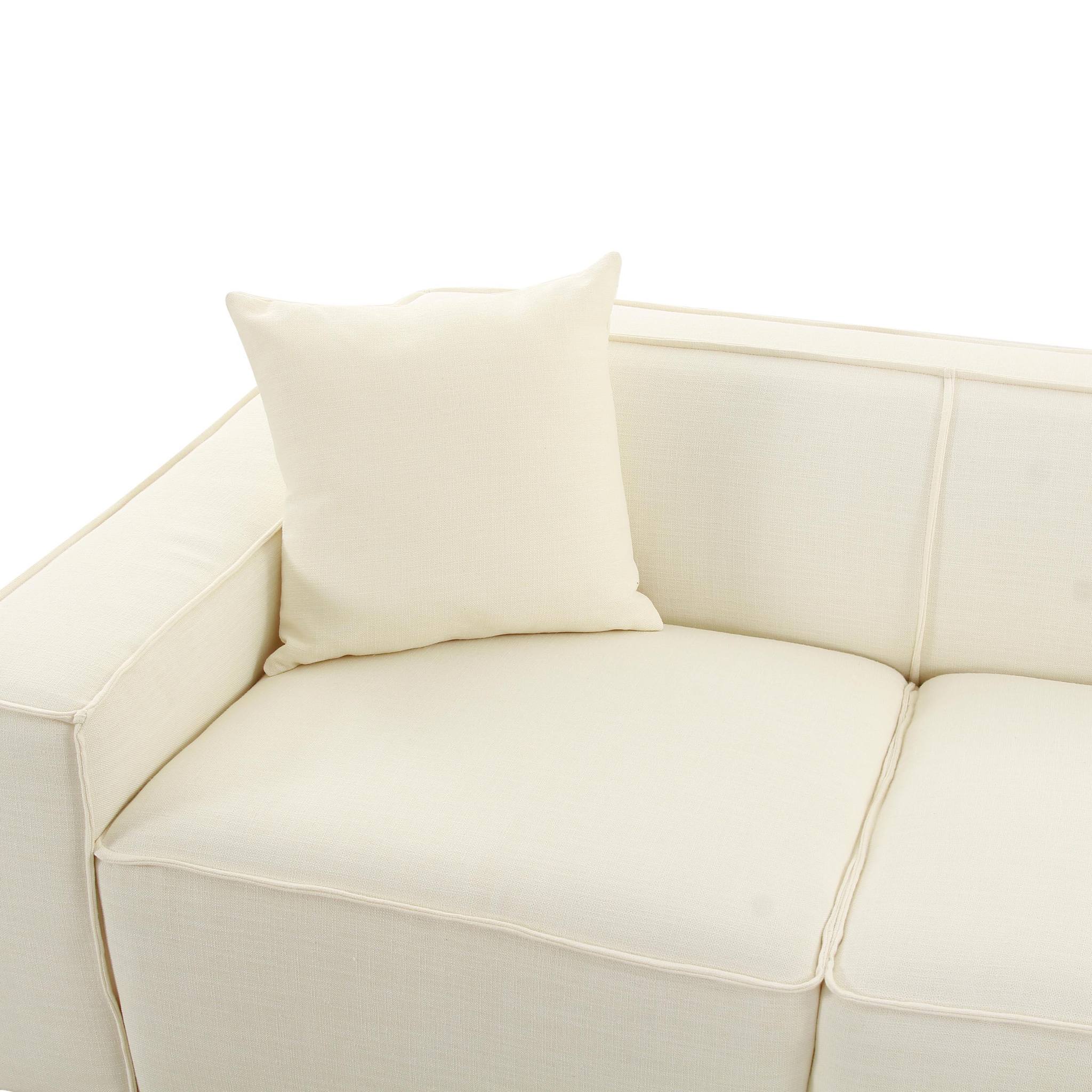 Olafur Cream Linen Sectional - RAF - Image 6