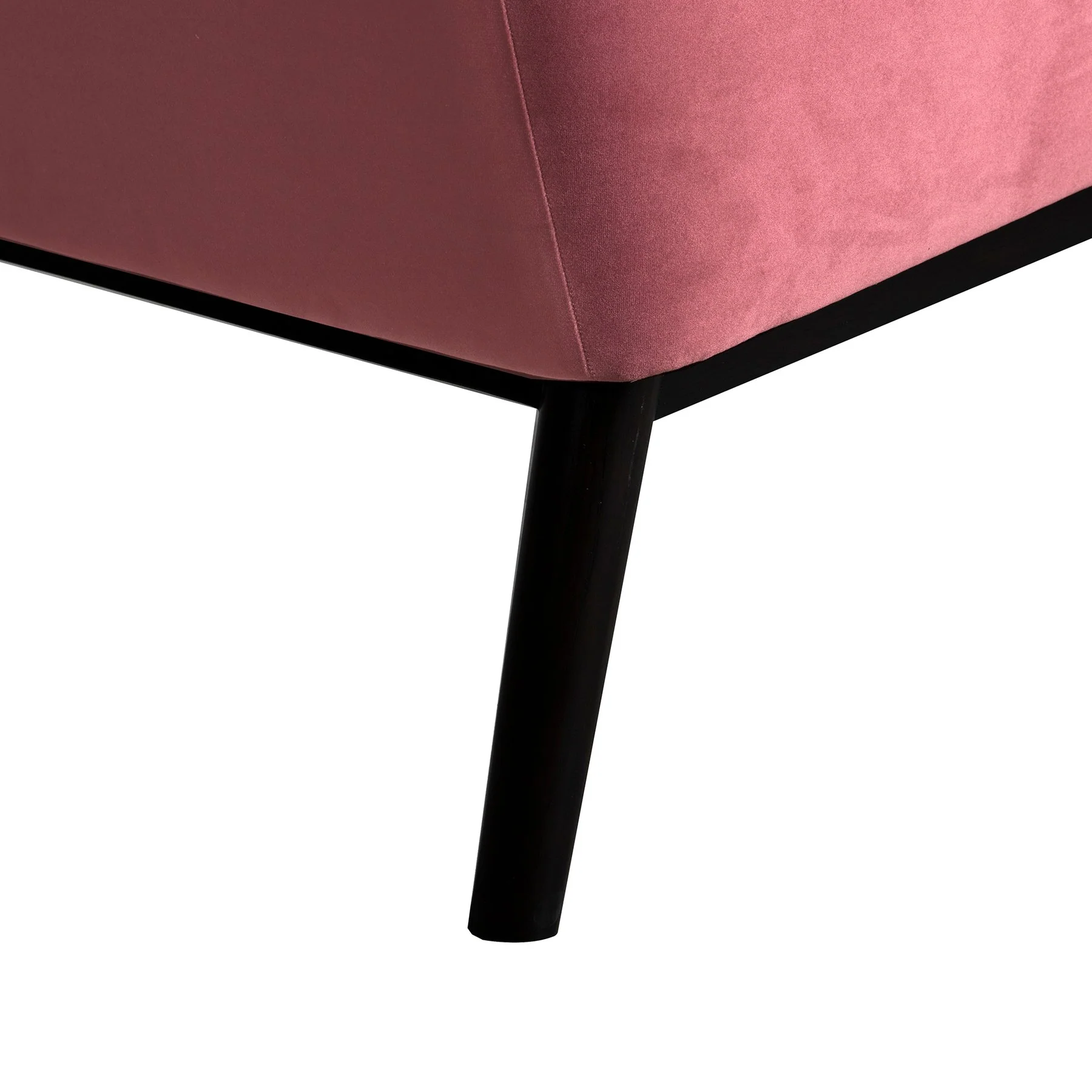 Oliver Pink Velvet Modern Accent Chair with Wood Legs - Image 5