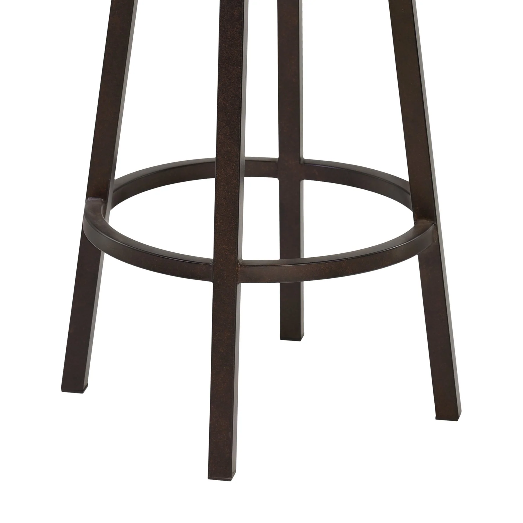Olympia 30" Bar Height Metal Swivel Barstool in Bandero Espresso Fabric and Auburn Bay Finish - Image 4