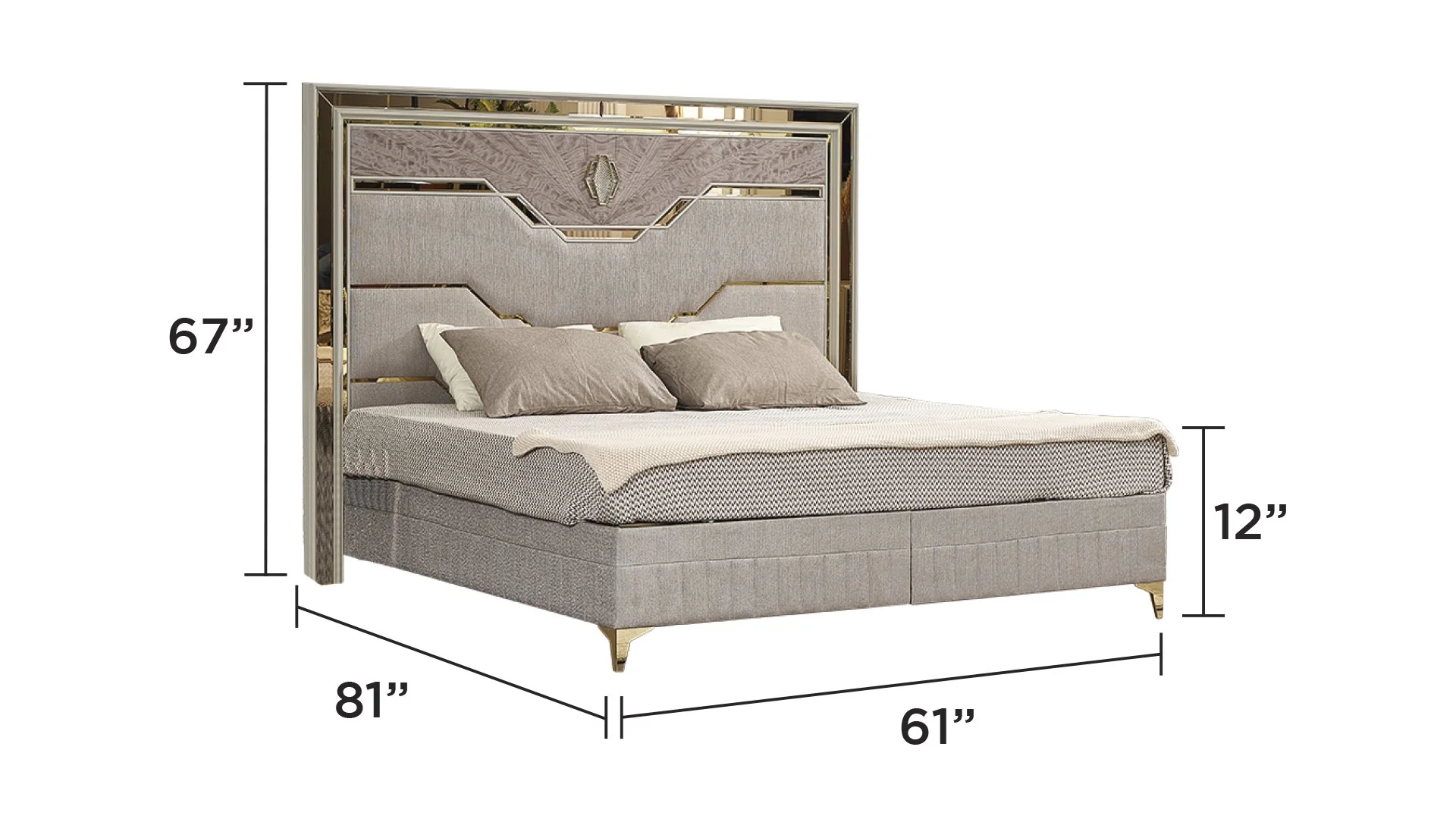 Omary queen bed - Image 4