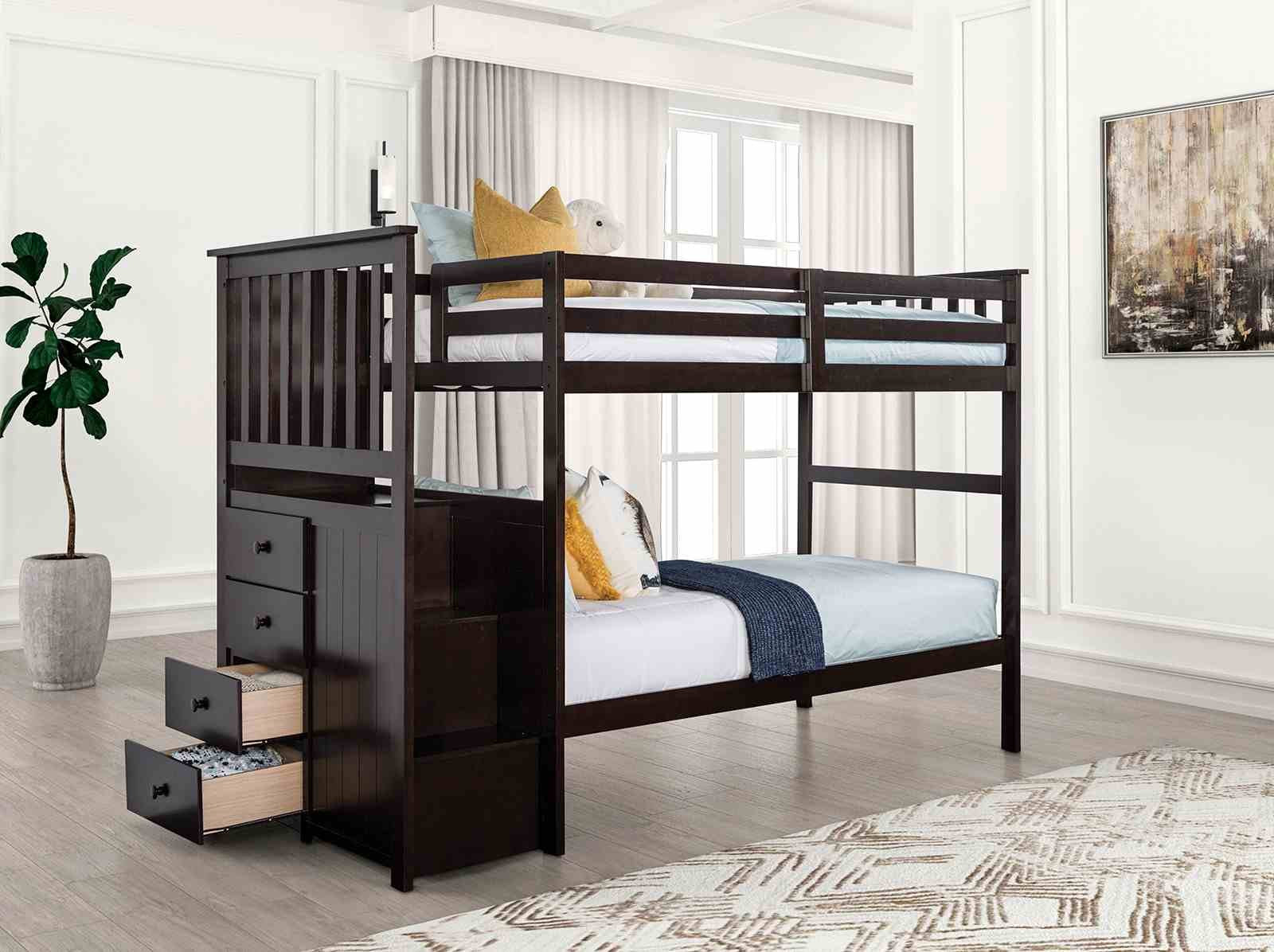 Ontario Twin/Twin Bunk Bed, Espresso