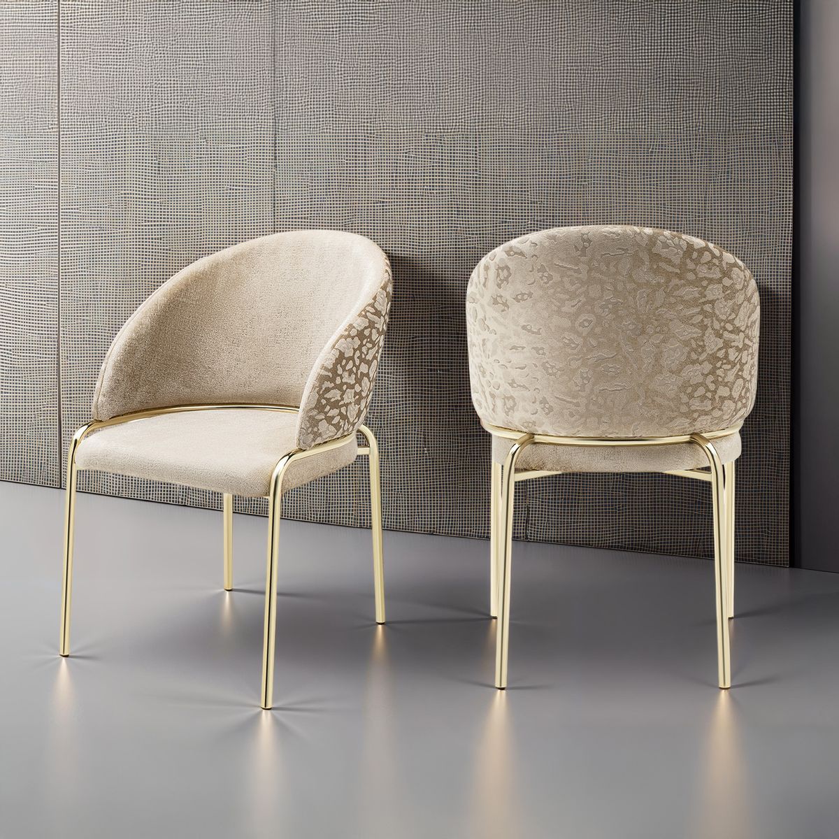 ONYX Gold Legs Beige - 2 Chairs Per Box - Image 9