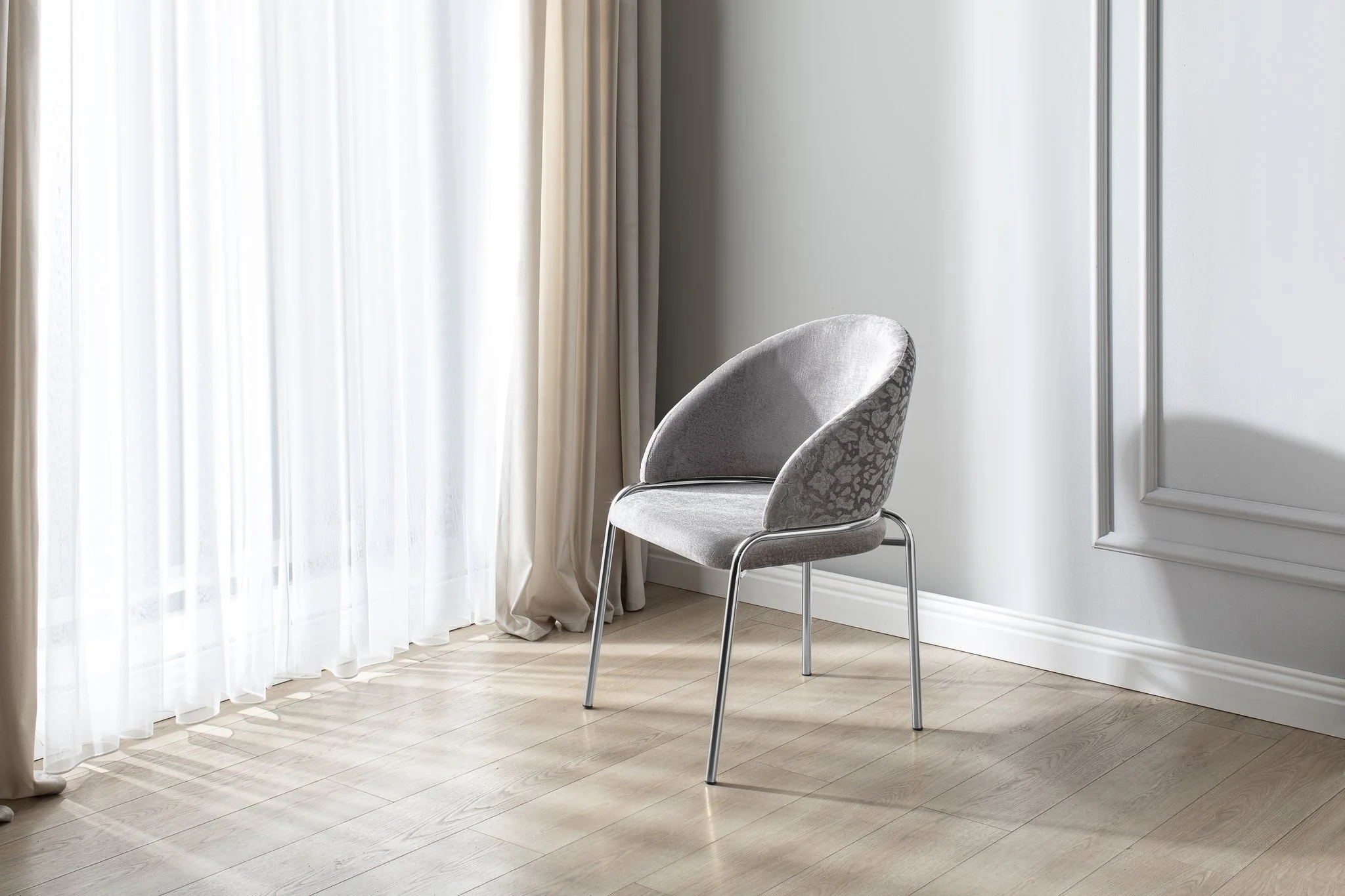 ONYX Steel Legs Light Gray - 2 Chairs Per Box - Image 3