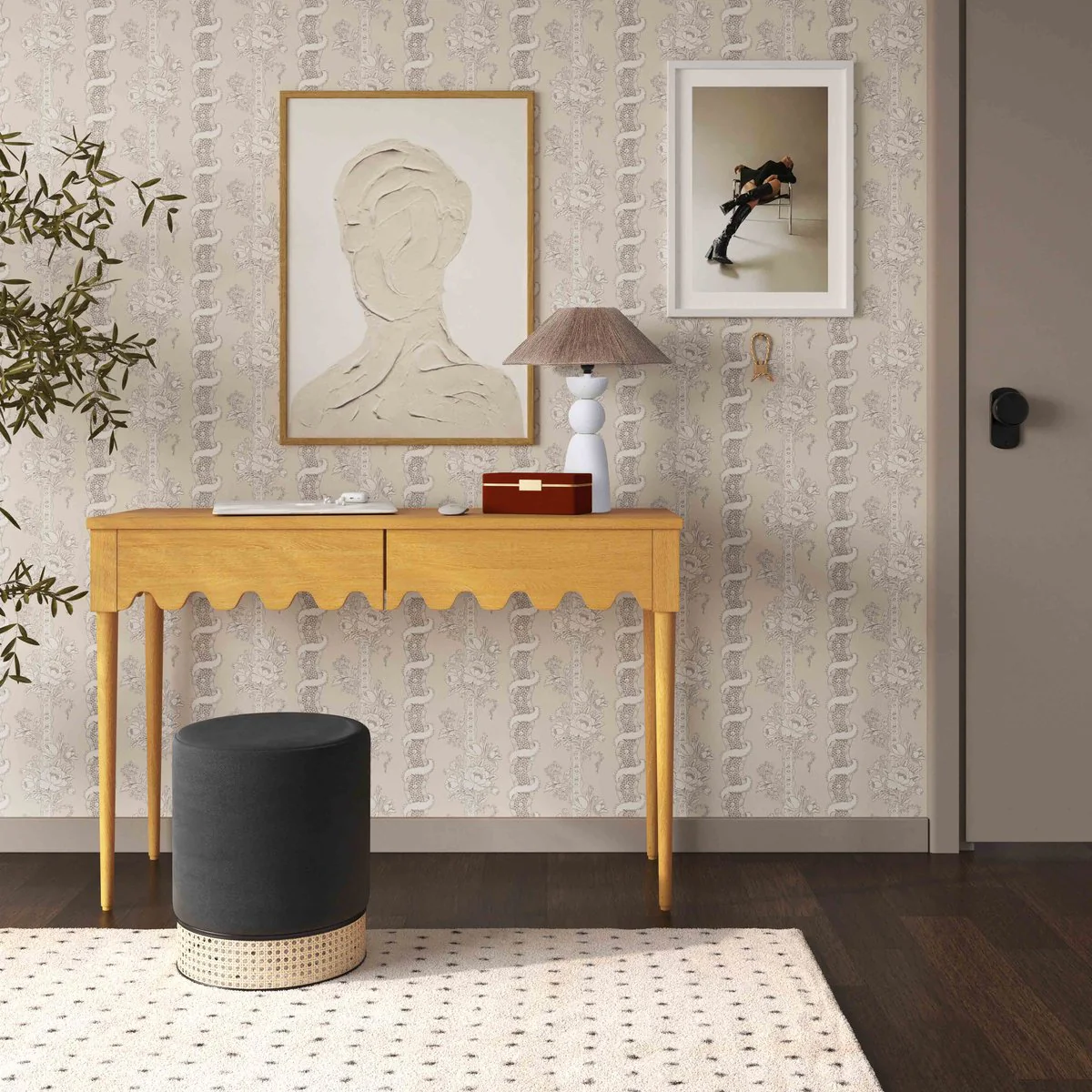 Oodle Natural Ash 2-Drawer Desk - Image 2