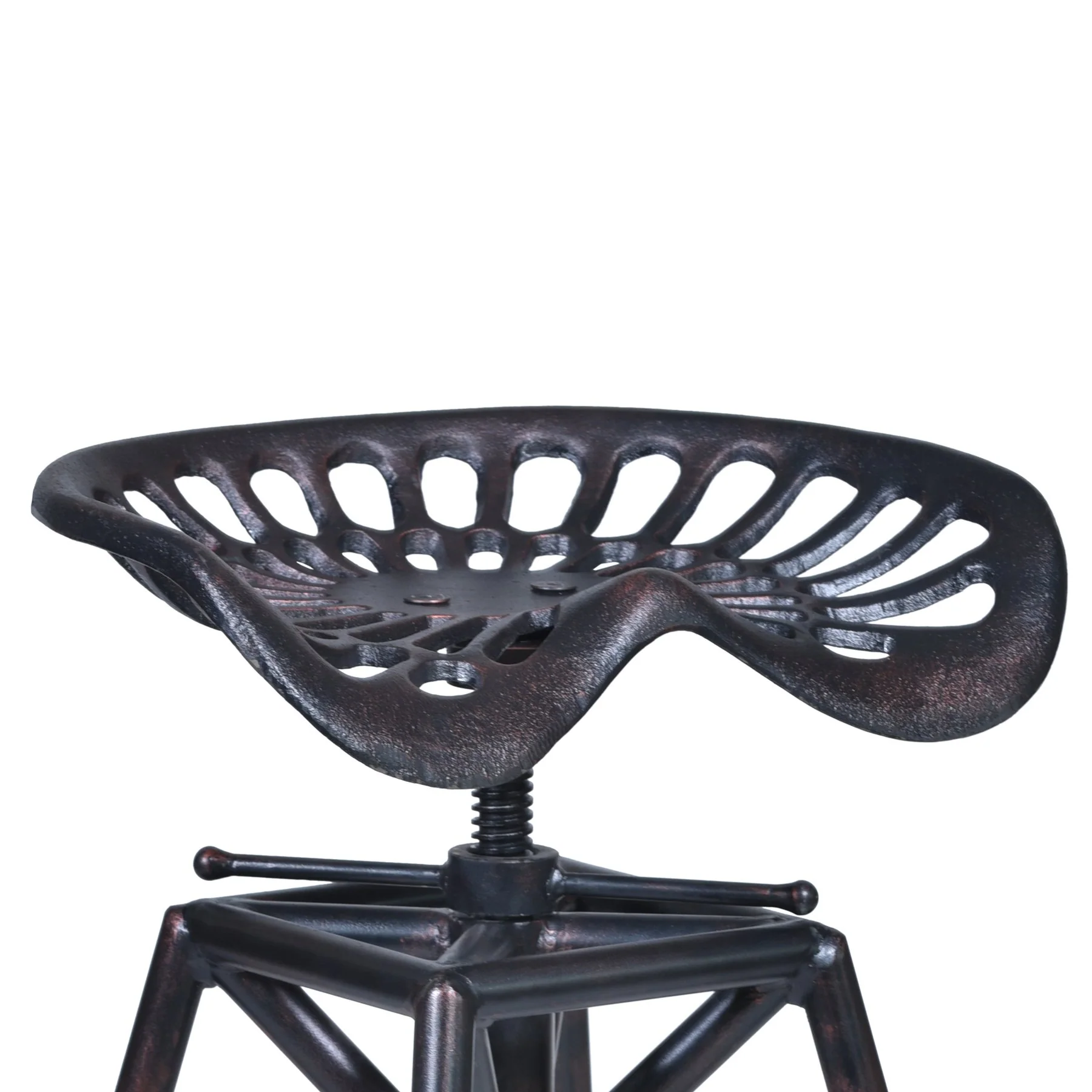 Osbourne Adjustable Barstool in Industrial Copper Metal finish - Image 2