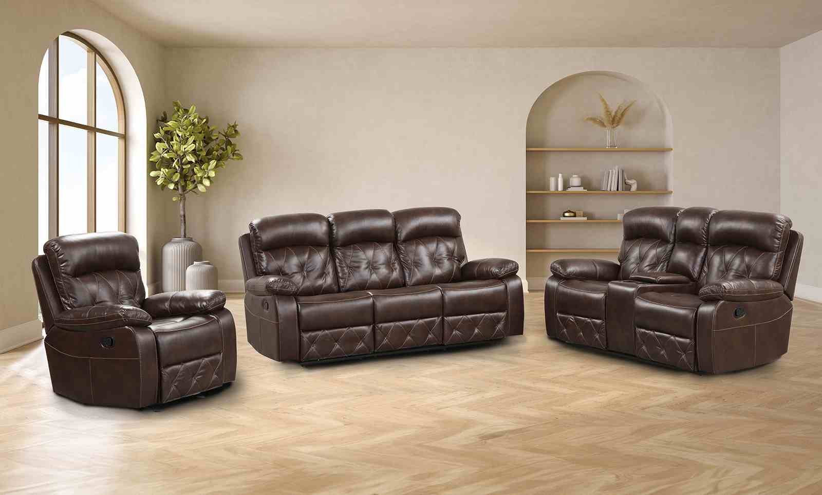 Osias Glider Recliner, Brown - Image 2