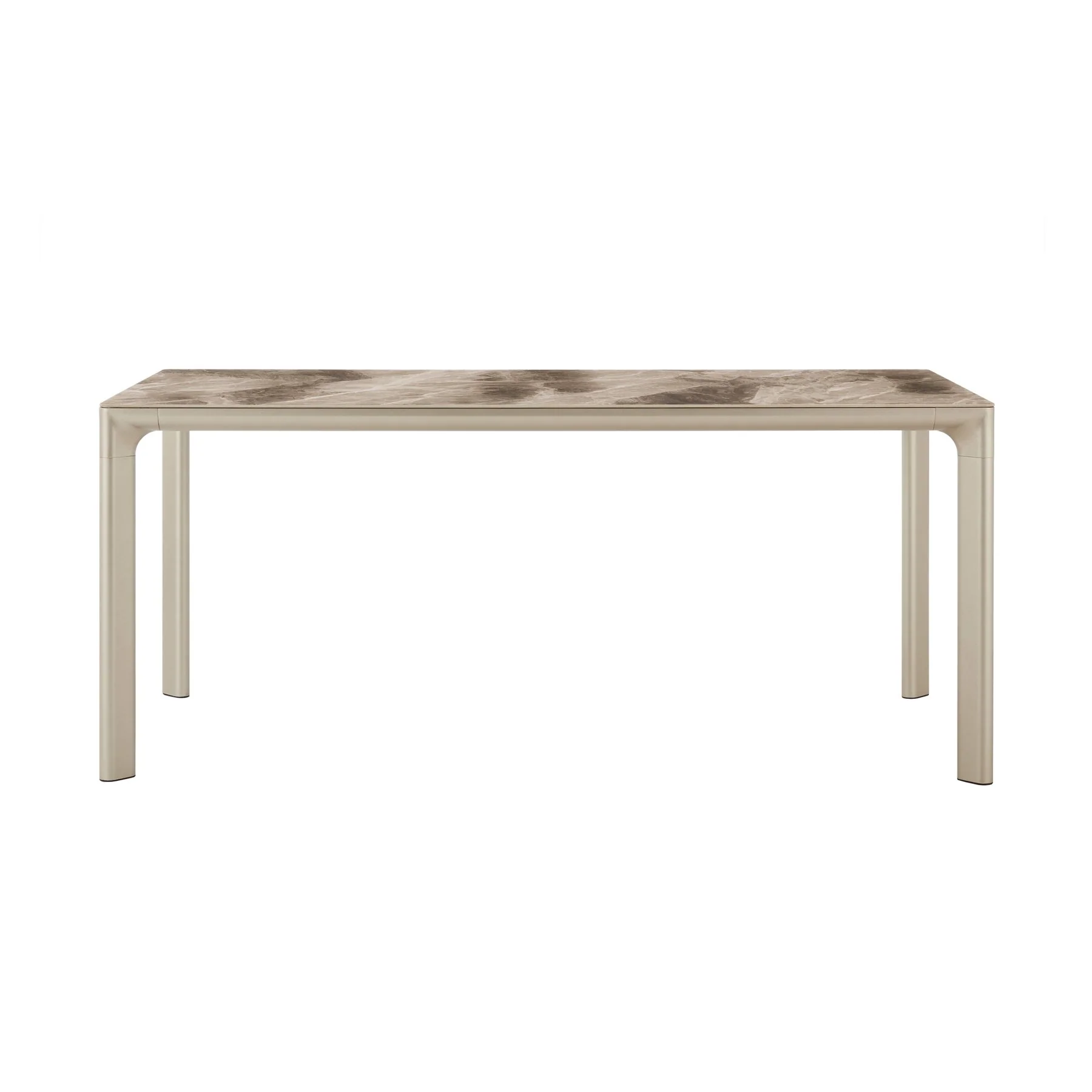 Otello Ceramic and Metal Rectangular Dining Room Table - Image 2