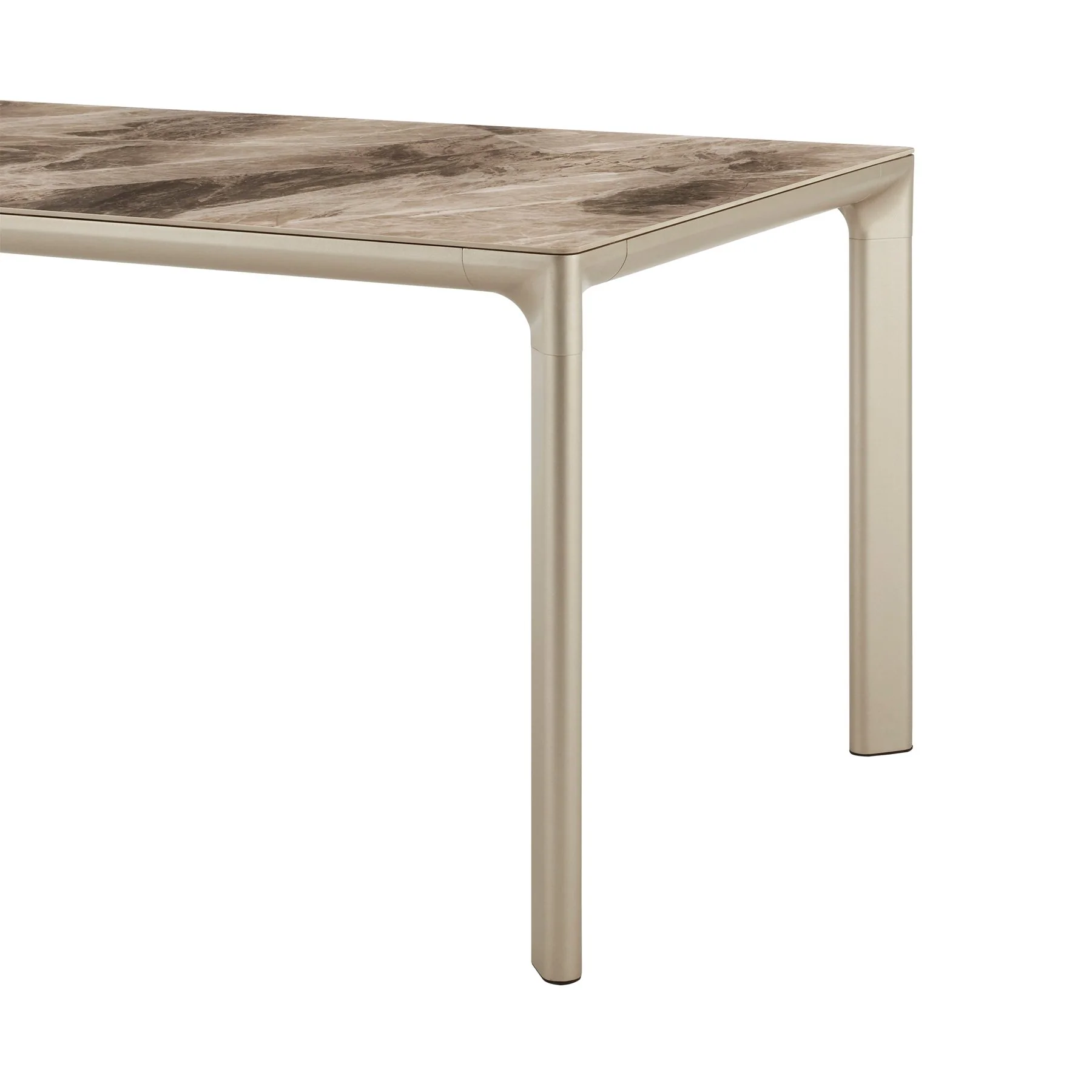 Otello Ceramic and Metal Rectangular Dining Room Table - Image 3