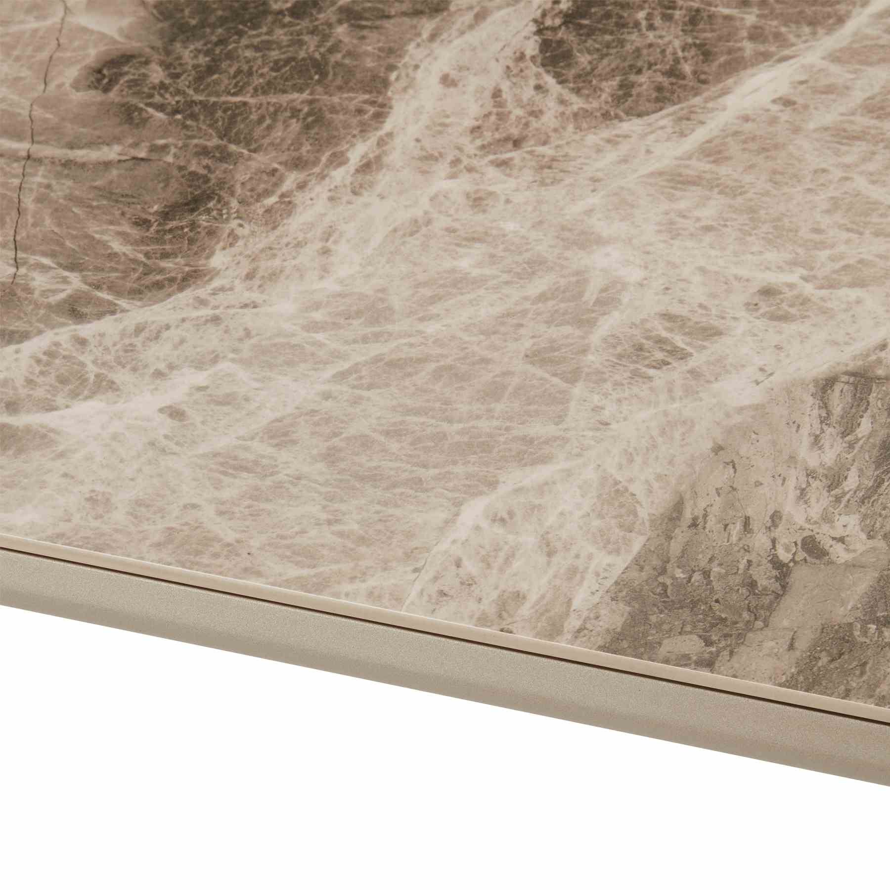 Otello Ceramic and Metal Rectangular Dining Room Table - Image 5