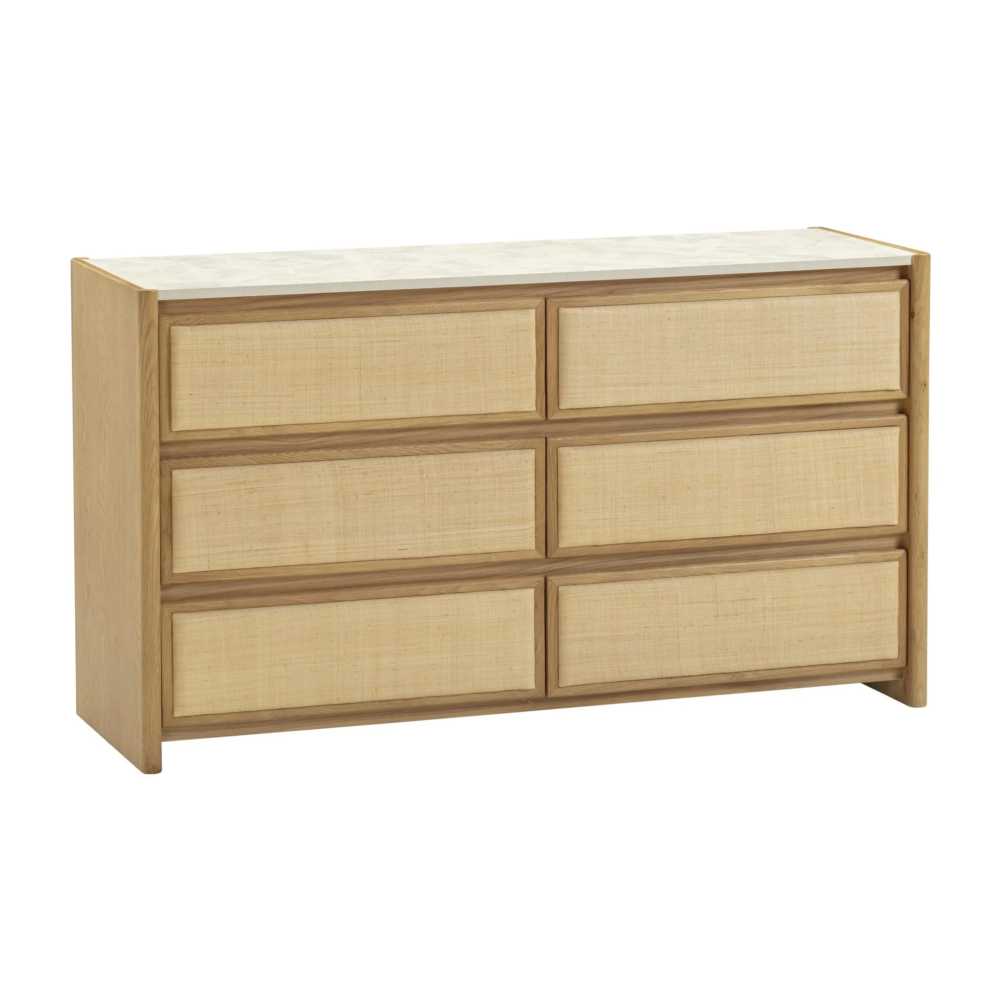 Paige Natural Oak 6-Drawer Dresser - Image 3