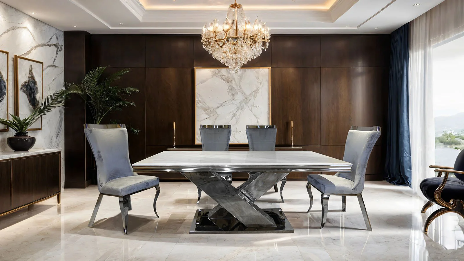 Palazzo 7 Pc. Dining Table Set - Image 4