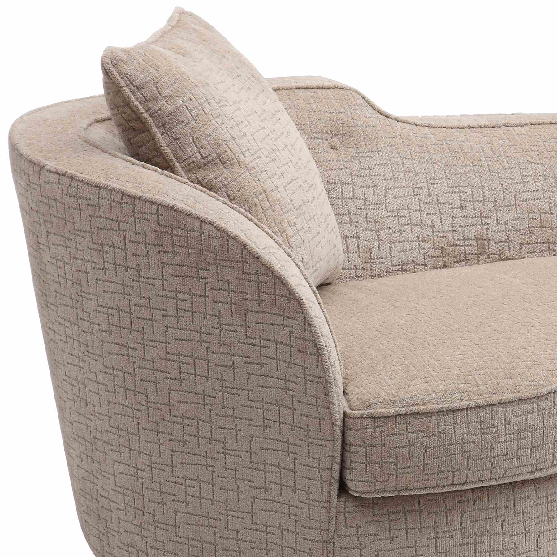 Palisade Transitional Sofa in Sand Fabric with Brown Legs - Image 2