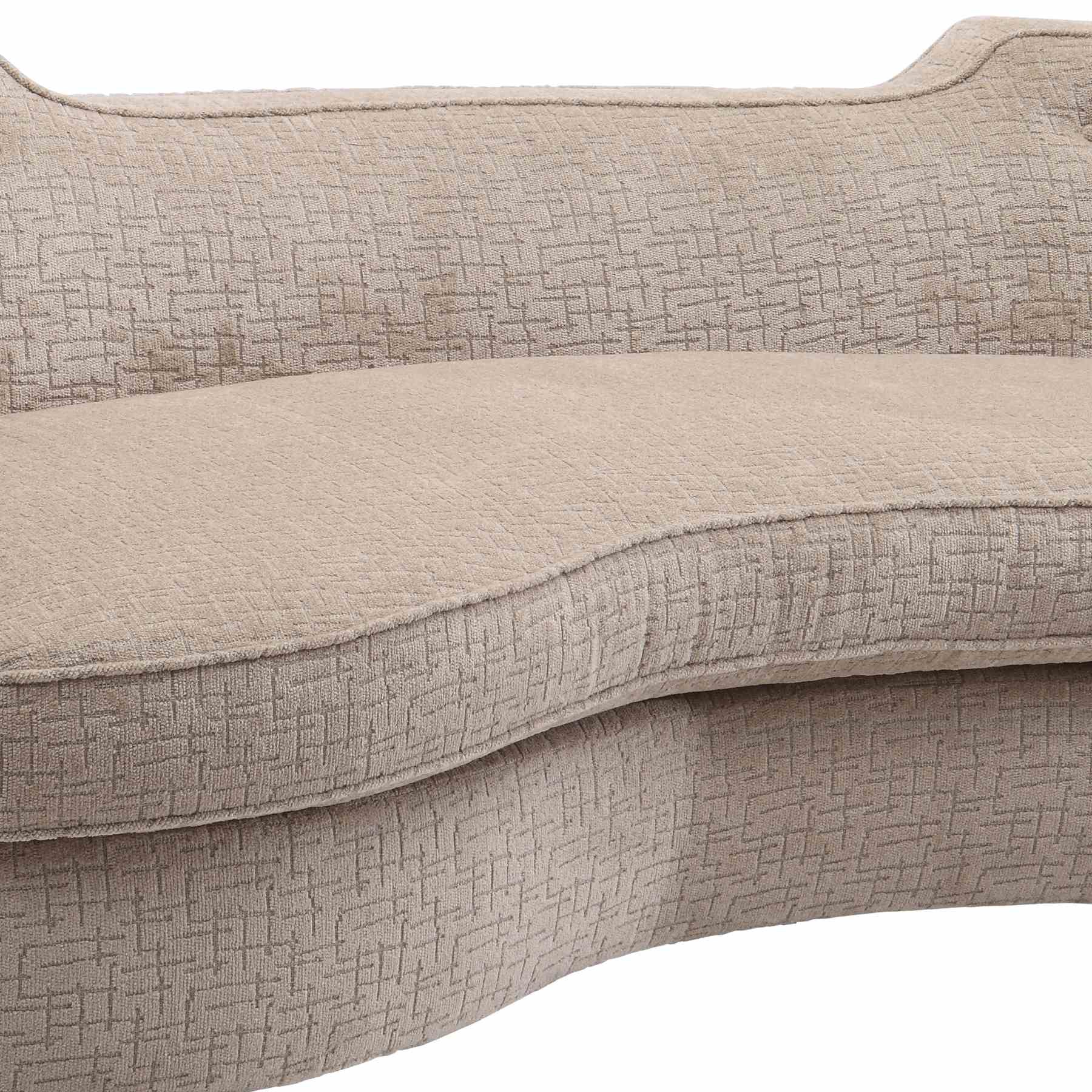 Palisade Transitional Sofa in Sand Fabric with Brown Legs - Image 3