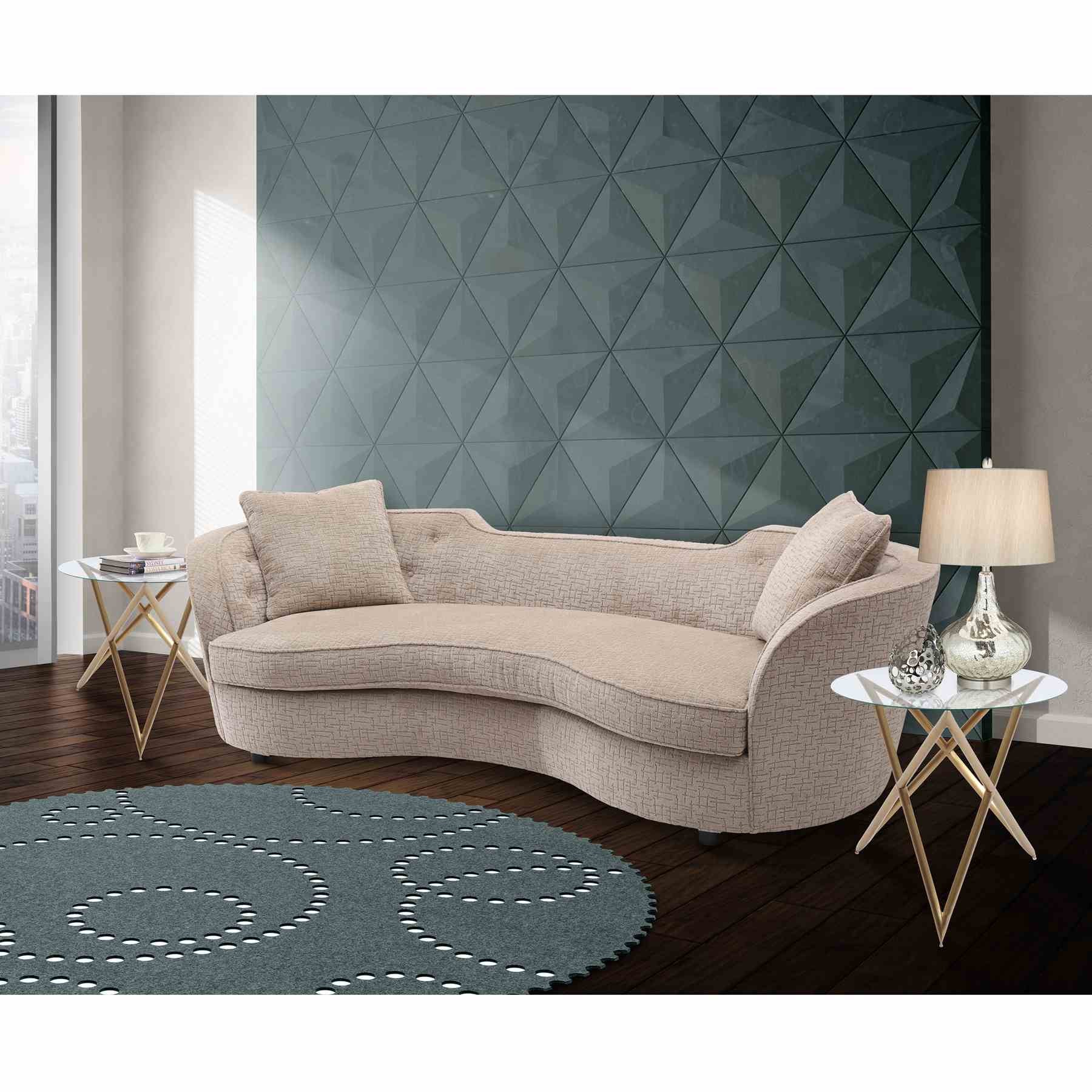 Palisade Transitional Sofa in Sand Fabric with Brown Legs - Image 5