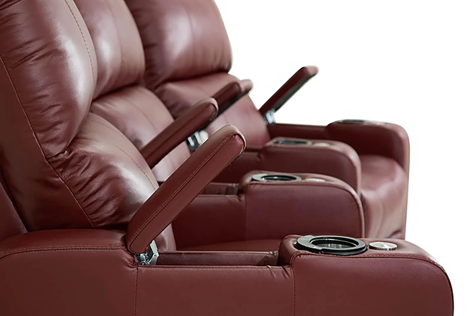 Palliser Elite 3 Seats Curved Left Hand Facing Manual Recliner Sectional - Image 4