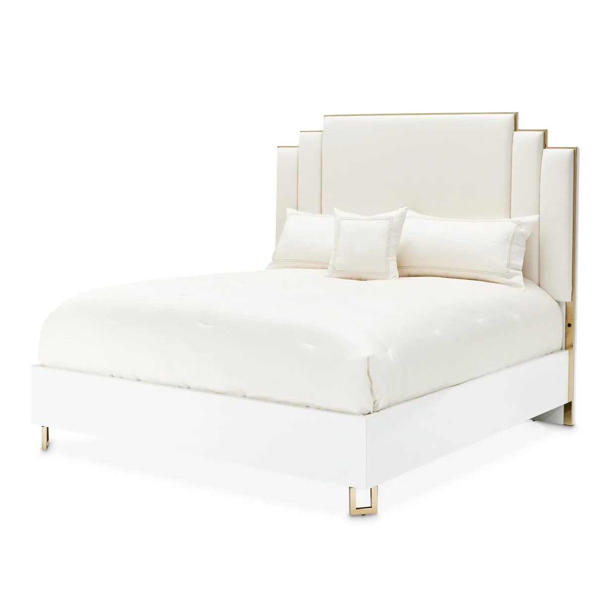 Palm Gate Eastern King Upholstered Bed - Cloud White - Image 10
