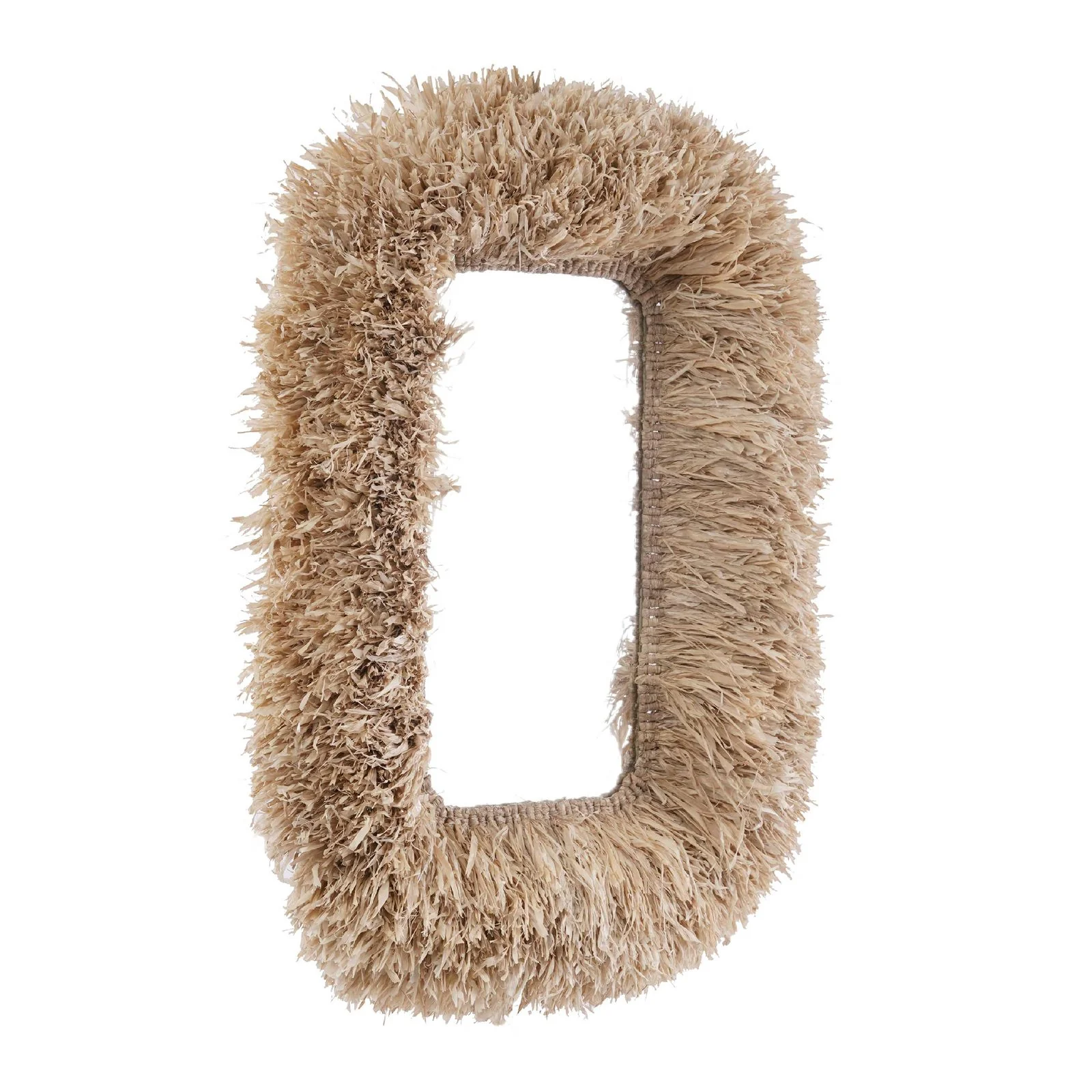 Palm Natural Sisal Rectangular Wall Mirror - Image 2
