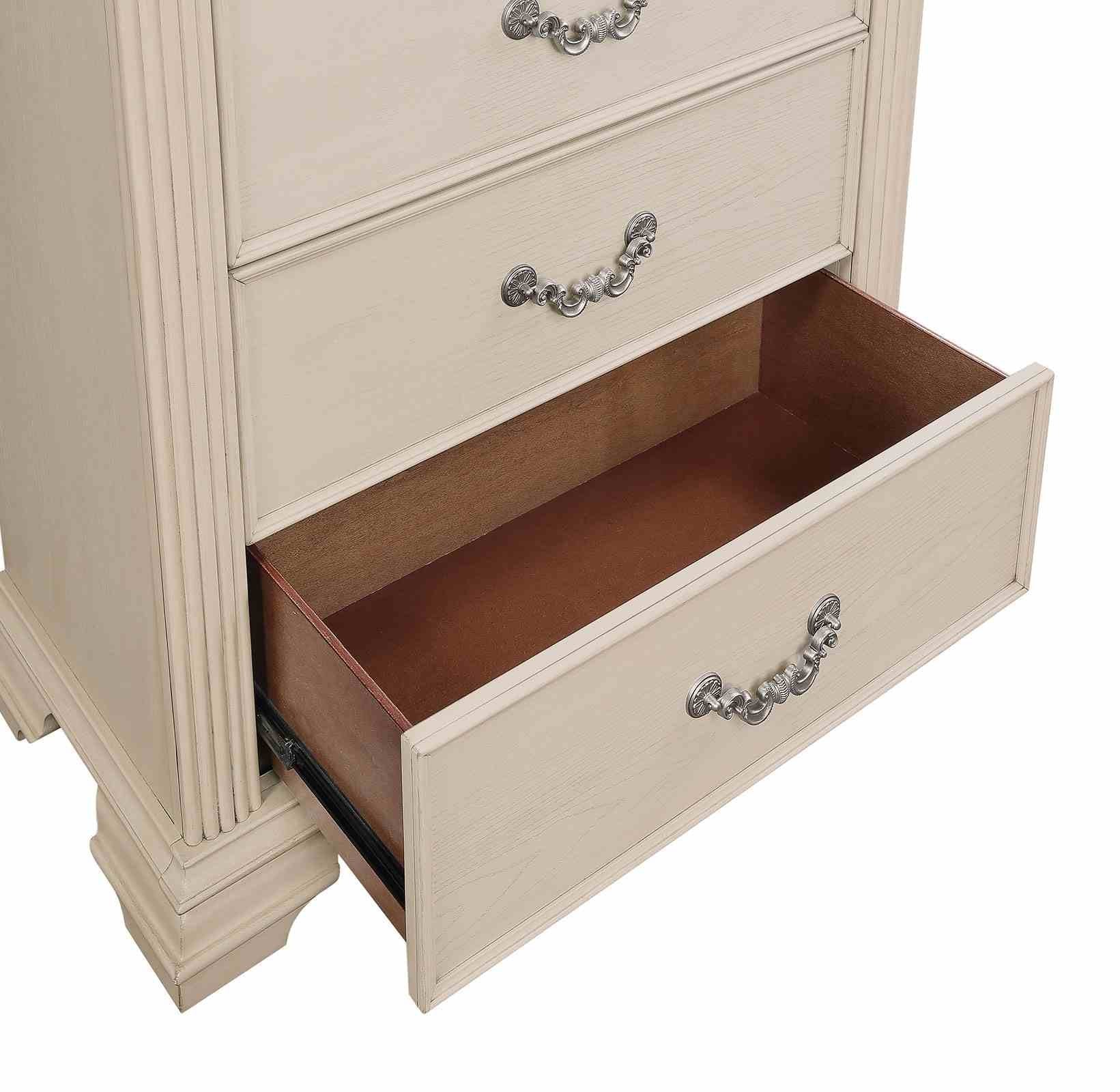 Pamphilos Queen Bed, Antique White - Image 4