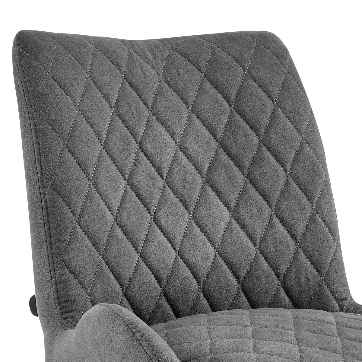 Panama 30" Bar Height Bar Stool in Charcoal Fabric and Black Finish - Image 6