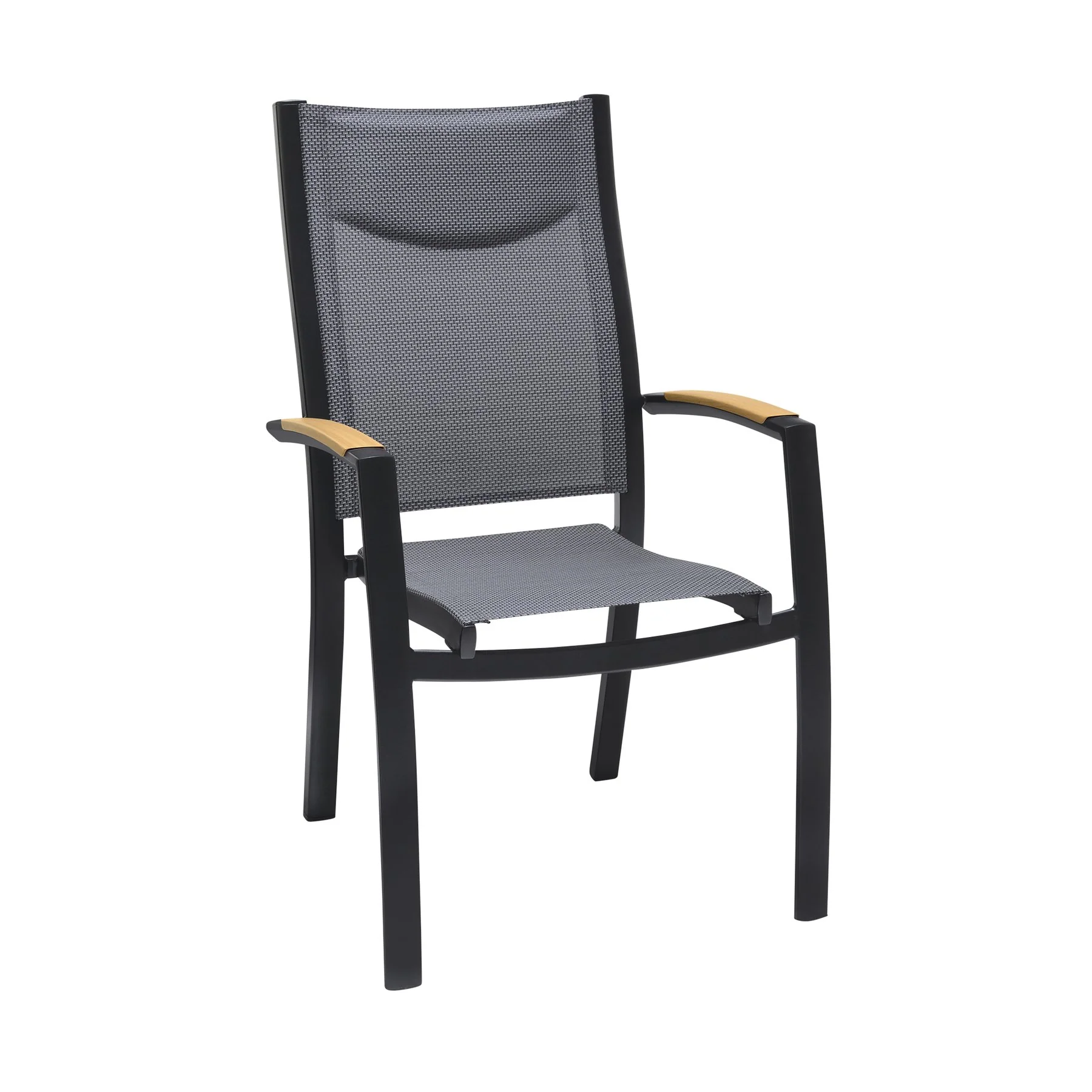 Panama Outdoor 5 Piece Black Aluminum Dining Set - Image 2