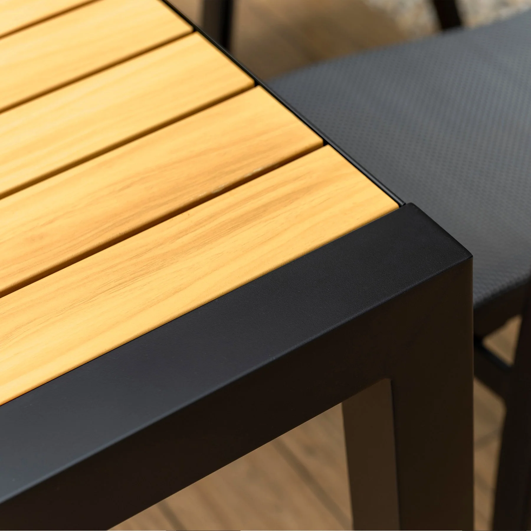 Panama Outdoor 7 Piece Black Aluminum Dining Set - Image 7