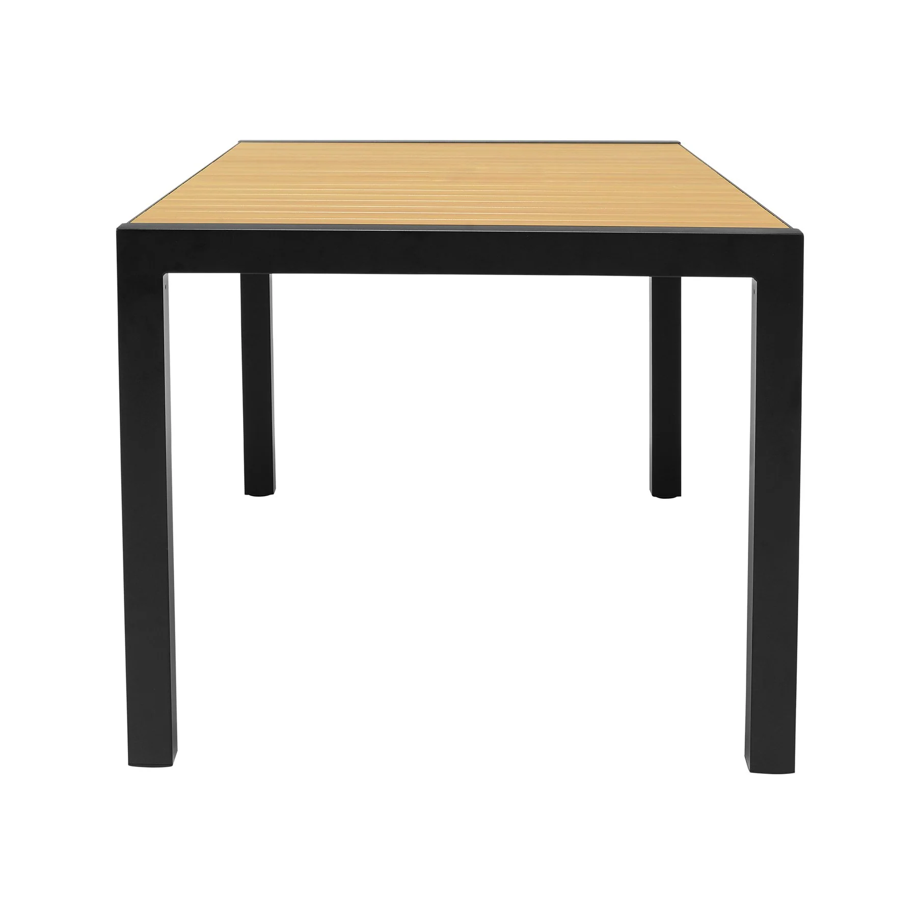 Panama Outdoor Black Aluminum Rectangular Dining Table - Image 2