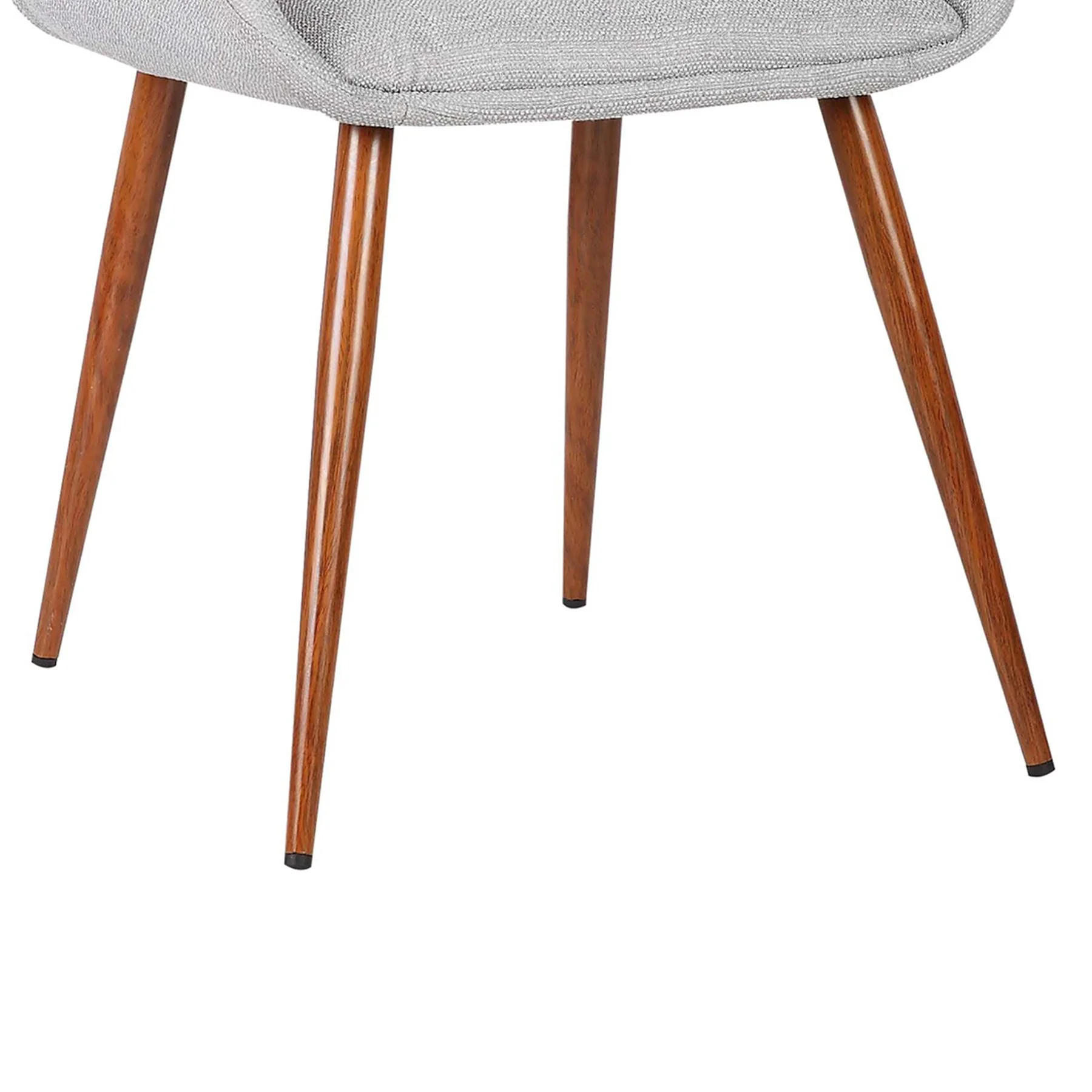 Panda Mid-Century Dining Chair Walnut Finish and Gray Fabric - Image 7