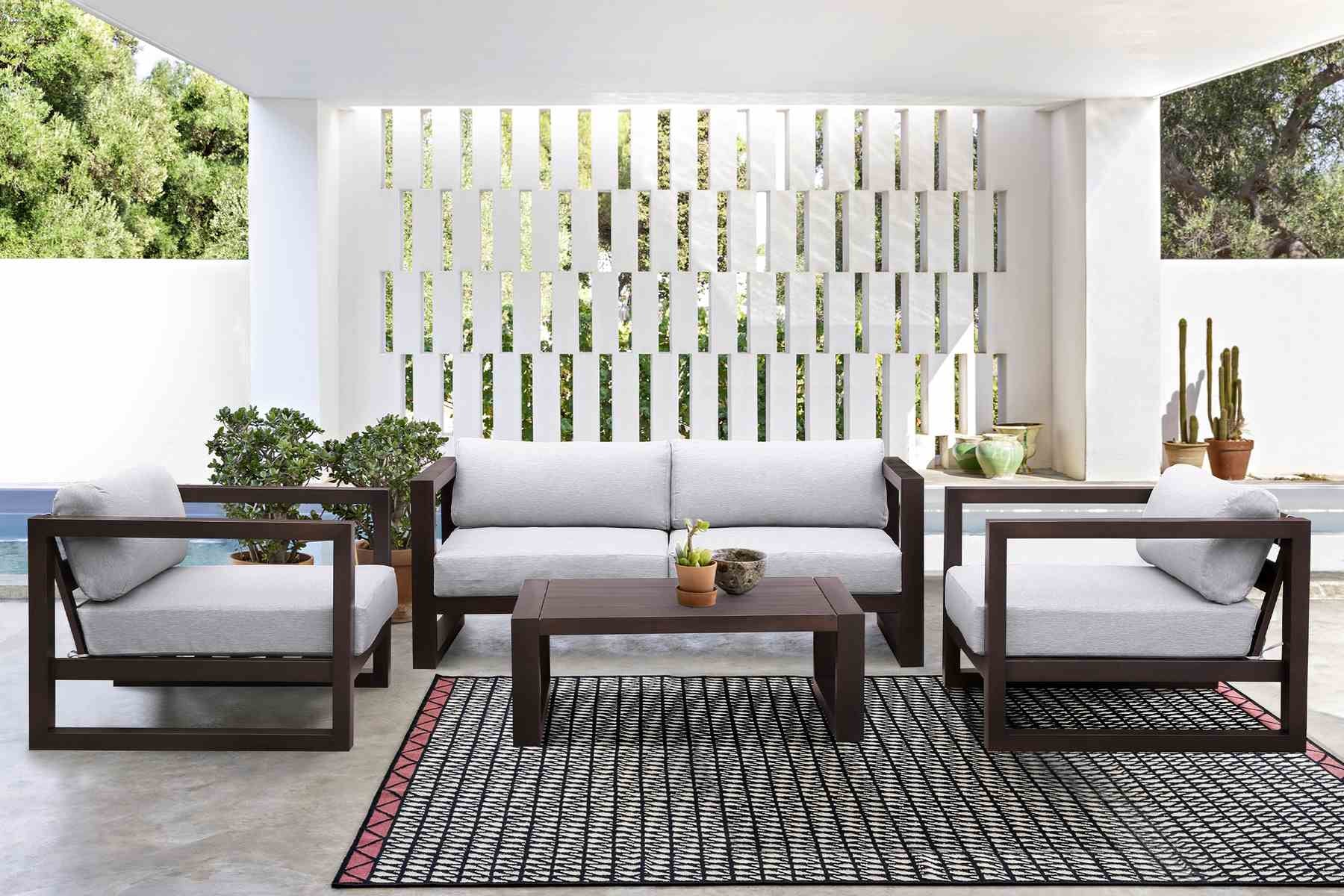 Paradise Outdoor Dark Eucalyptus Wood Coffee Table - Image 8