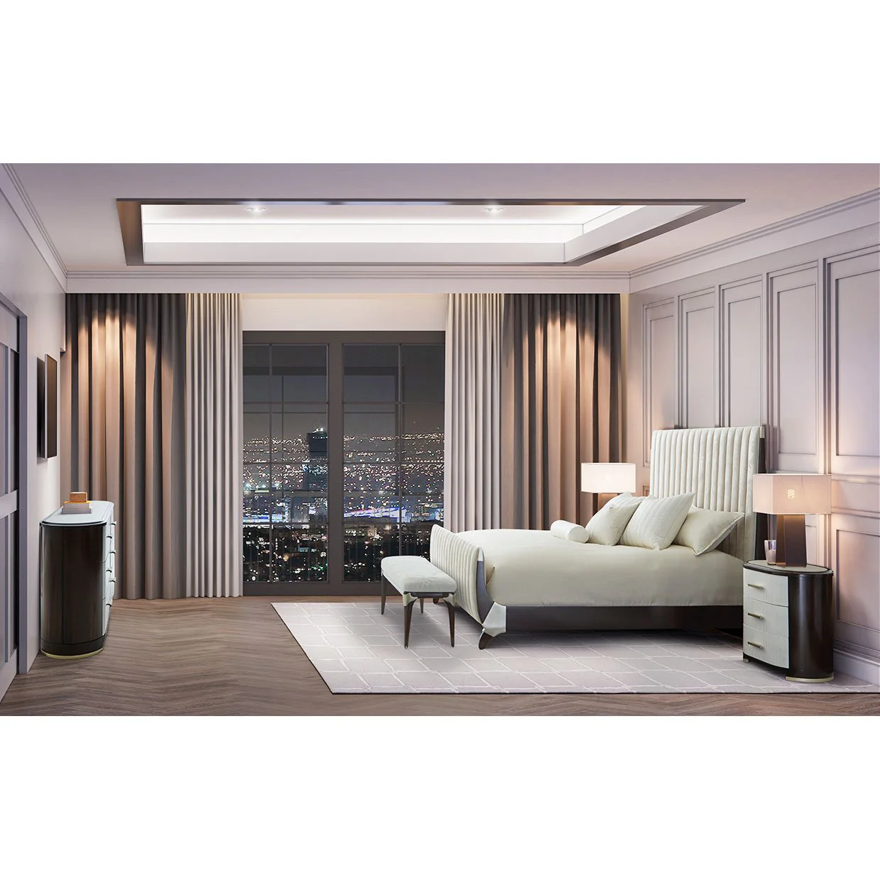 Paris Chic Eastern King Sleigh Bed - Espresso - Image 7