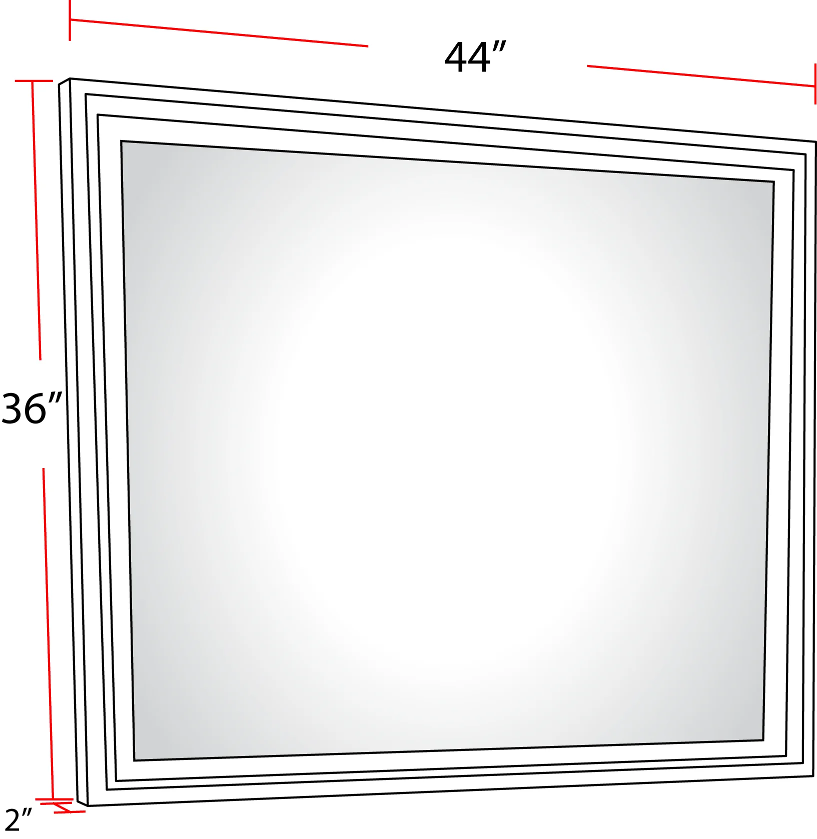 Parker House Americana Modern Bedroom Beveled Landscape Mirror - Image 5