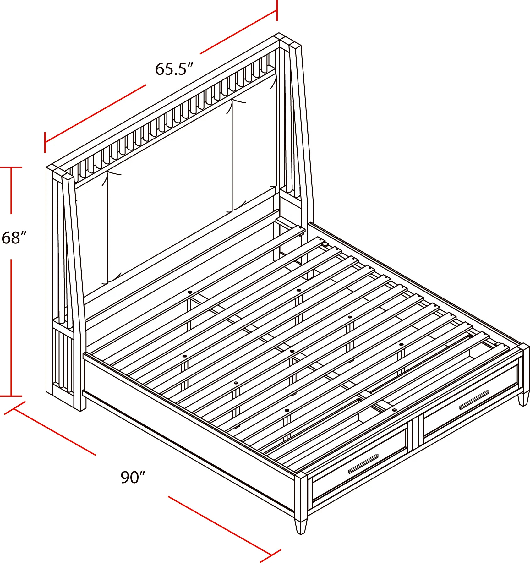 Parker House Americana Modern Bedroom Queen Shelter Bed - Image 7