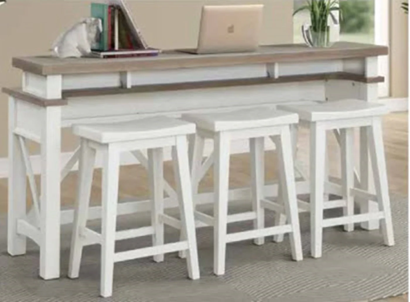 Parker House Americana Modern - Cotton Everywhere Console with 3 Stools - Image 4