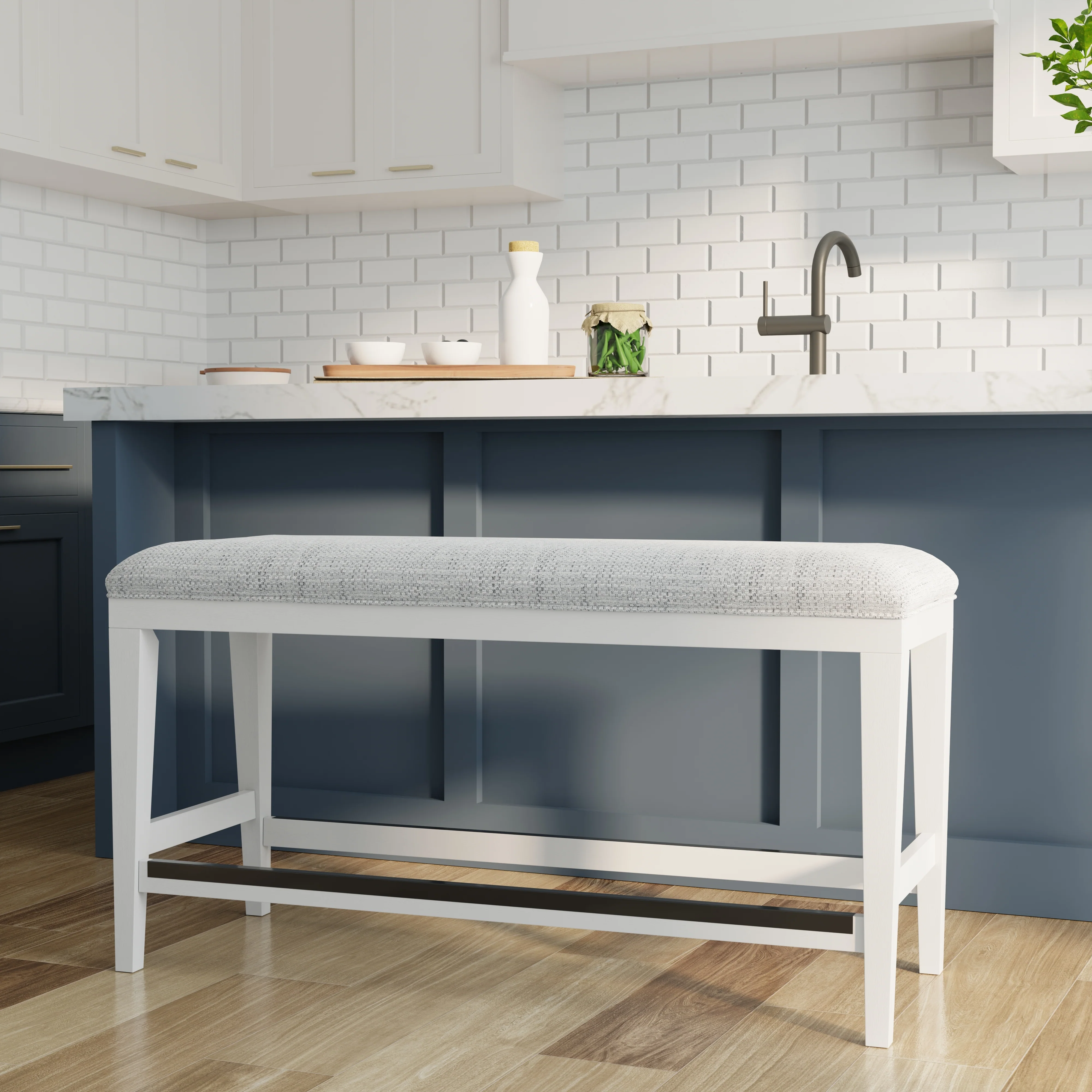 Parker House Americana Modern Dining 49 In. Upholstered Counter Bench - Image 6